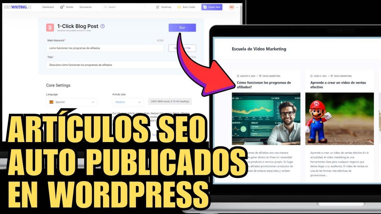 Genera y Publica Artículos SEO en WordPress con un Clic 📝🎯 Tutorial SEOWriting