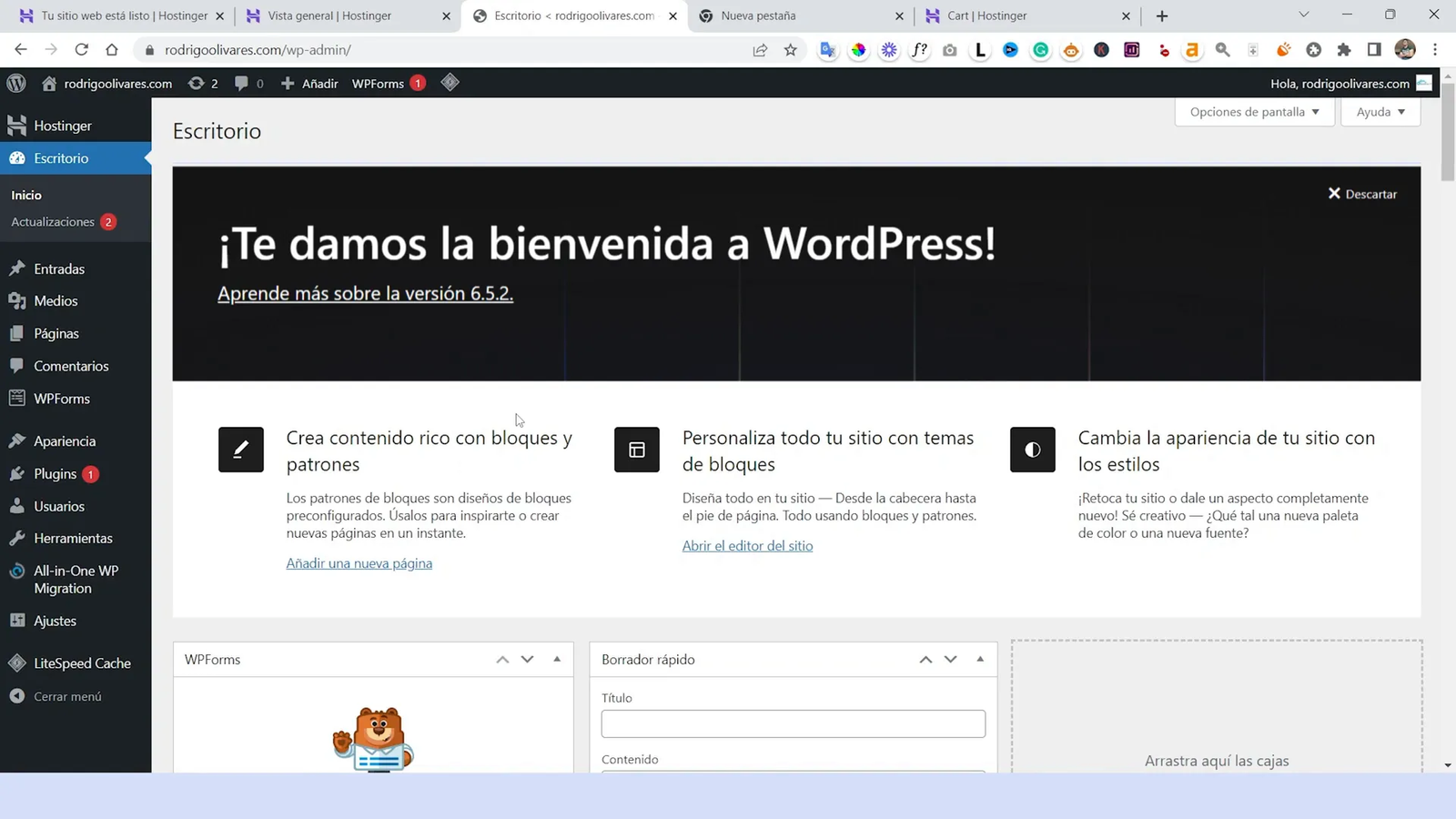 Configuración Inicial de WordPress