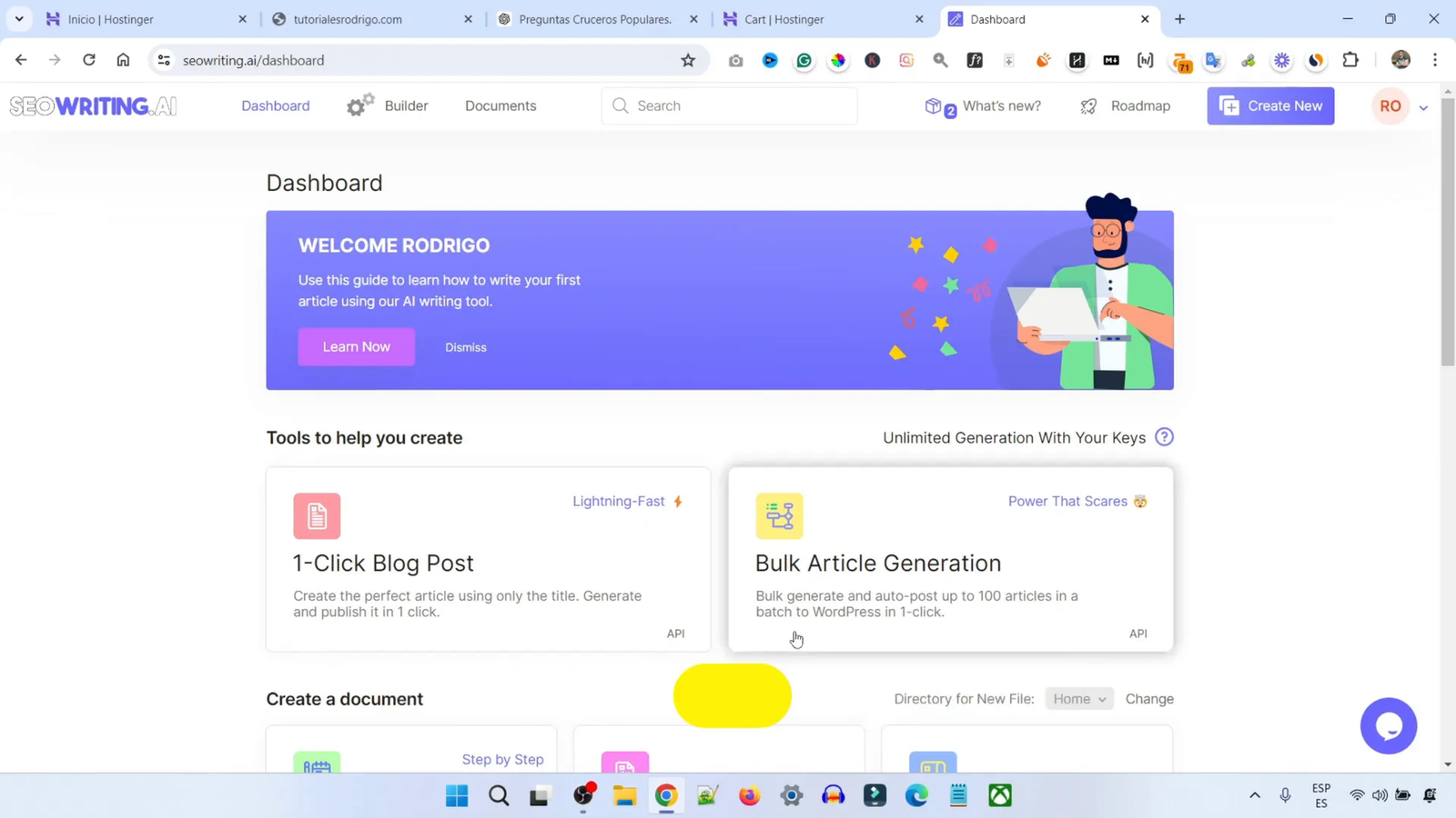 Uso de SEO Grading para conectar el sitio