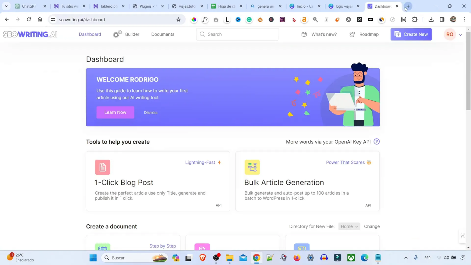 Cómo Hacer una Web Nicho: Guía Completa para Crear Tu Sitio de Viajes 6 Generación de contenido con SEO Grading