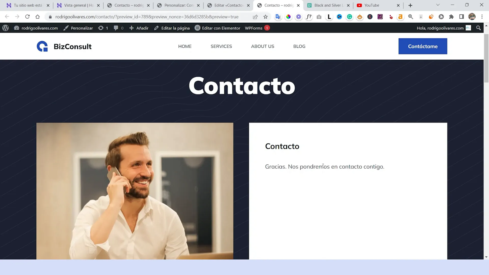 Configurando campos del formulario