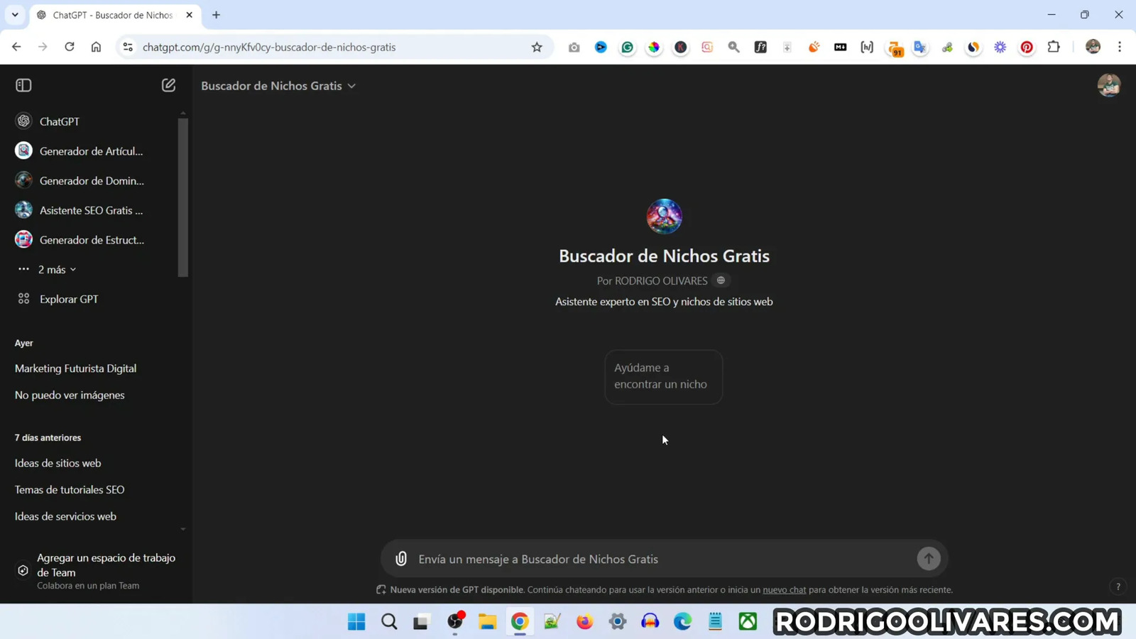 Uso de ChatGPT para elegir un nicho
