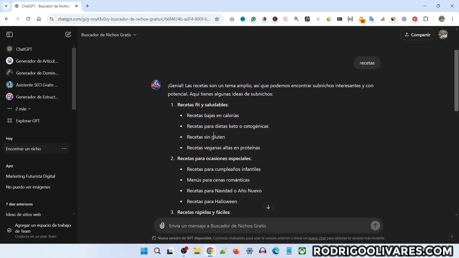 Ejemplos de nichos y subnichos