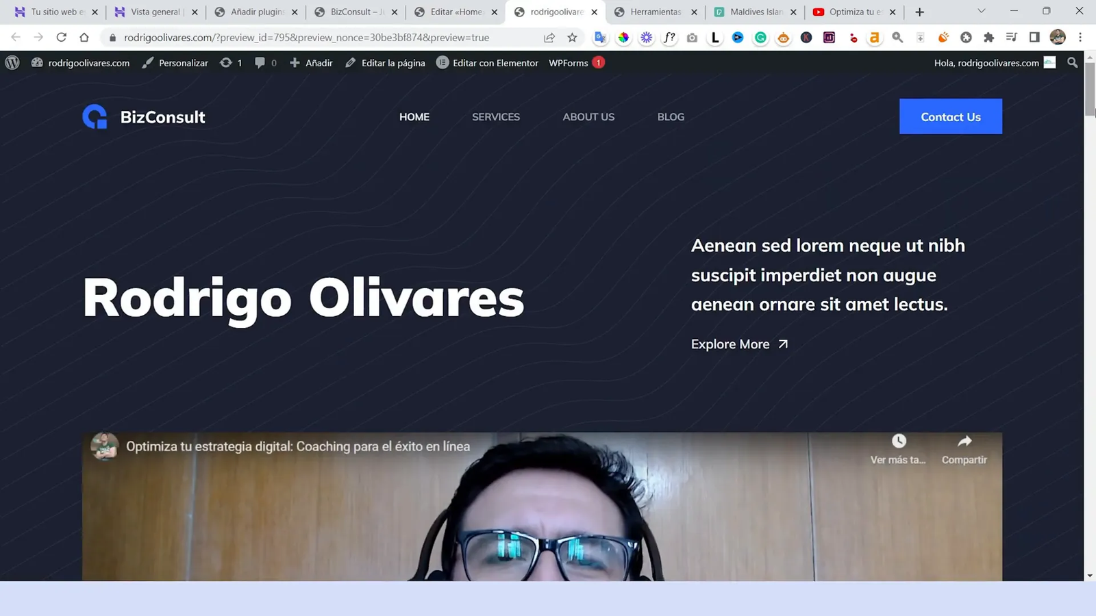 Previsualizando video de fondo