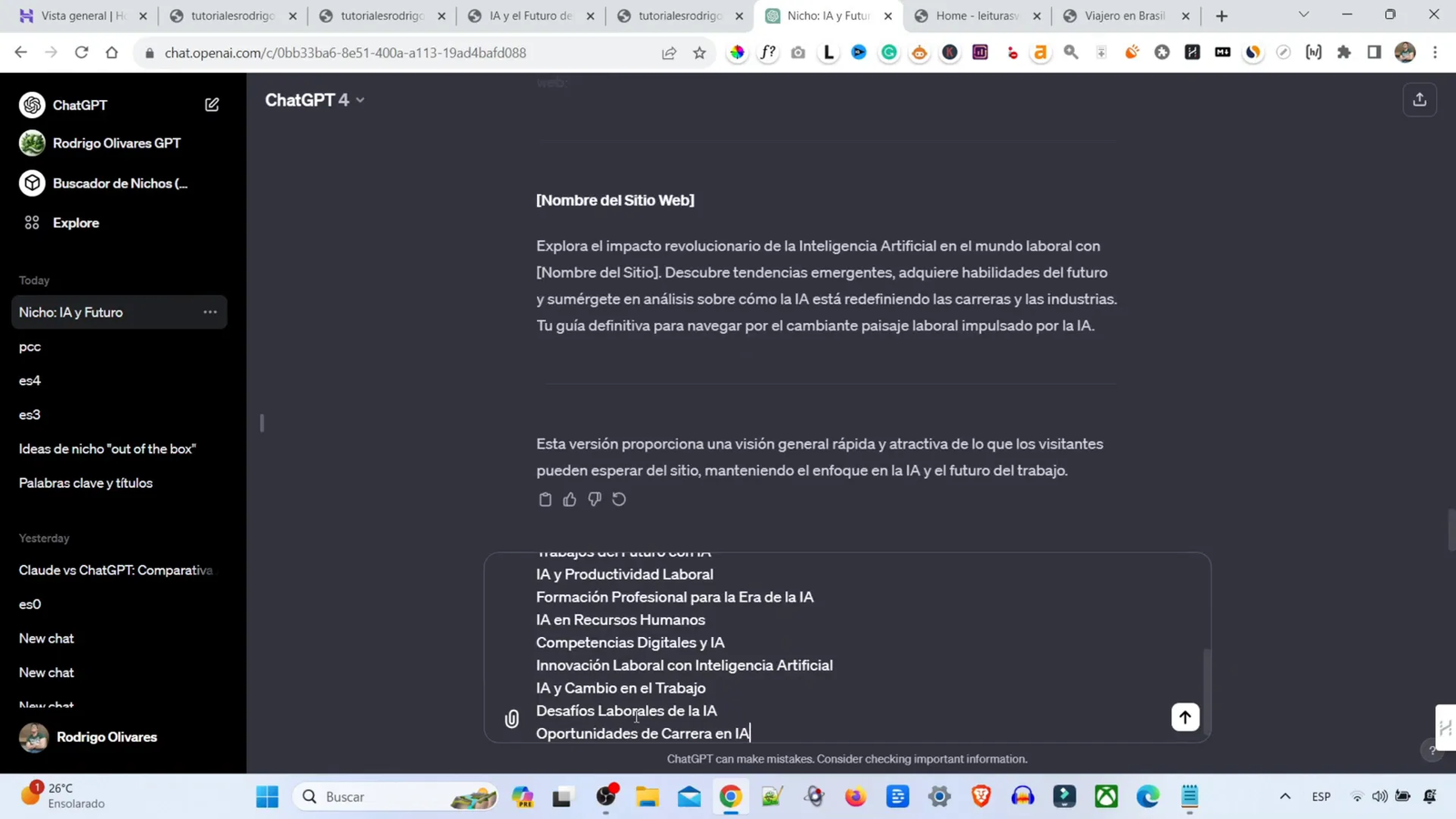 Creando contenido diverso para el sitio web