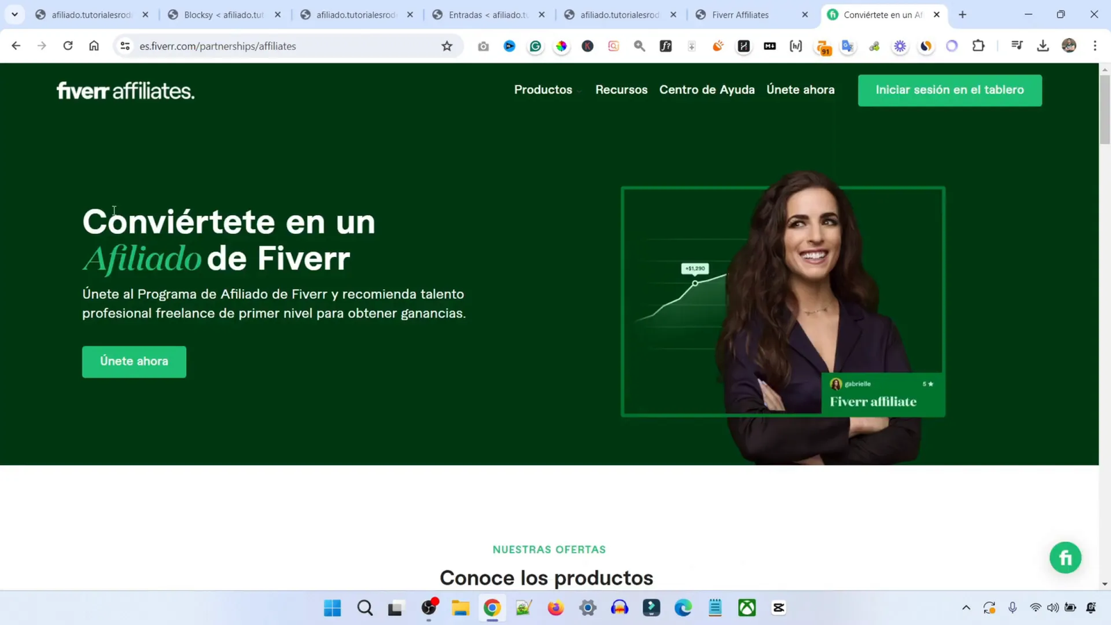 Cómo Crear un Sitio Web de Afiliados de Fiverr en 20 Minutos con IA 21 Registro en la Plataforma de Afiliados de Fiverr