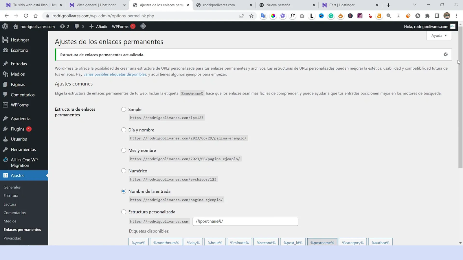 Añadiendo una nueva página en WordPress