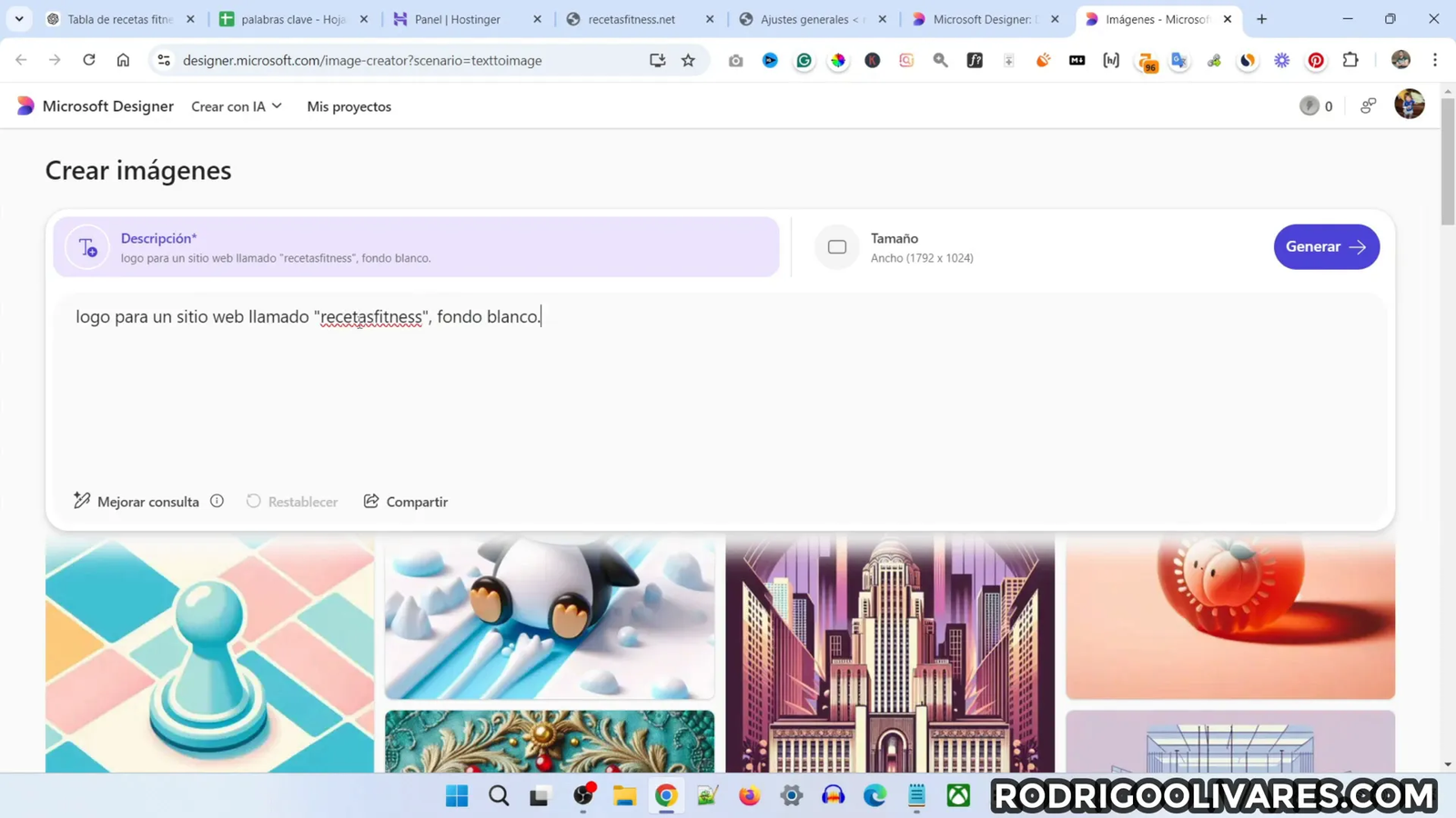 Ejemplo de generación de logo con IA