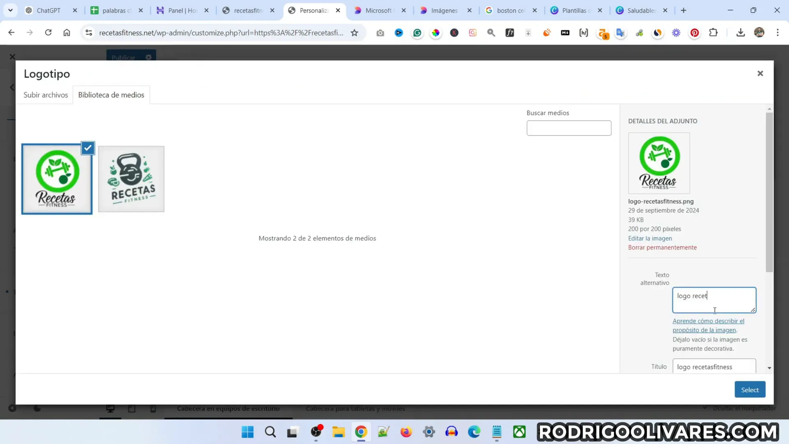 Personalización de la identidad del sitio