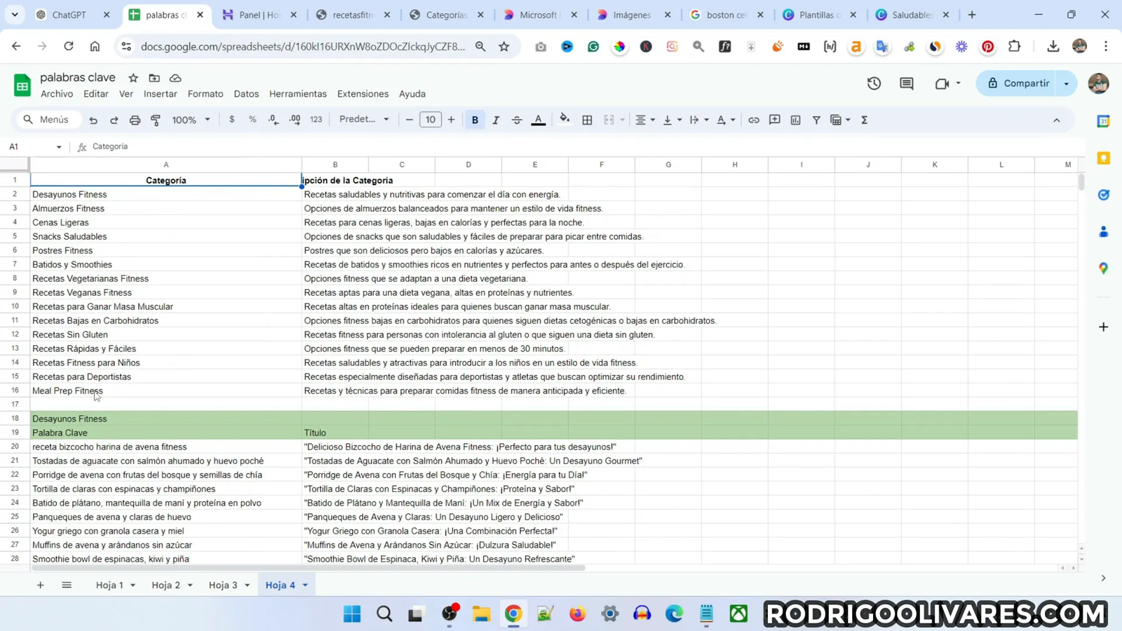 Configuración de categorías en WordPress