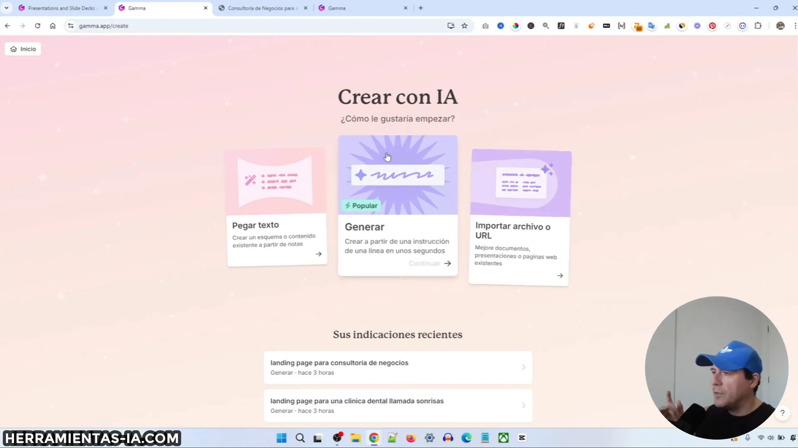 Resultados finales de la landing page