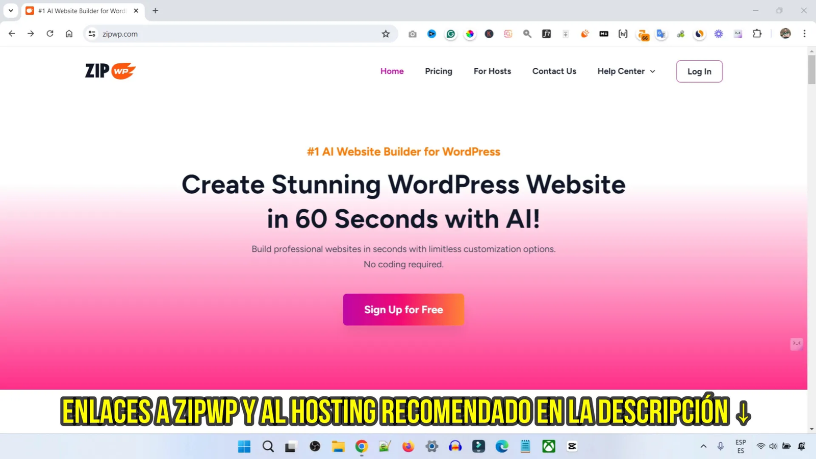 Página de registro de ZipWP