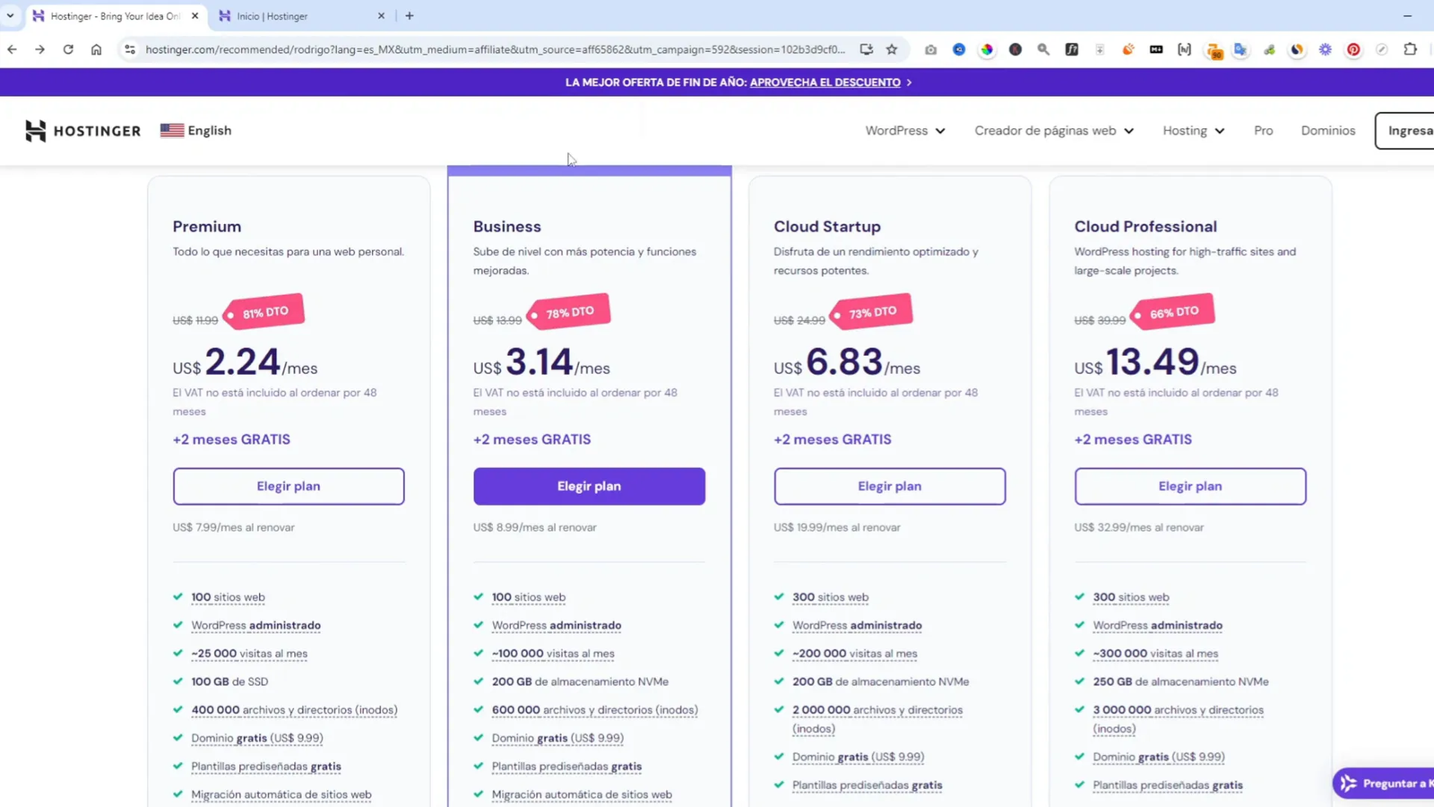 Recomendaciones finales sobre hosting