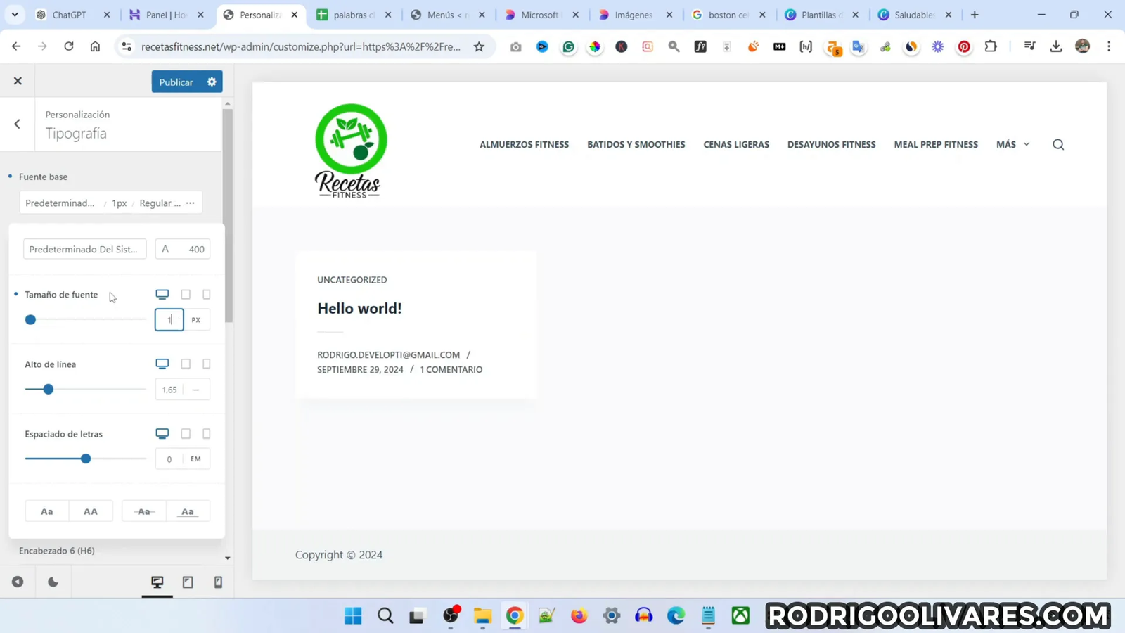 Preparación para el lanzamiento del sitio