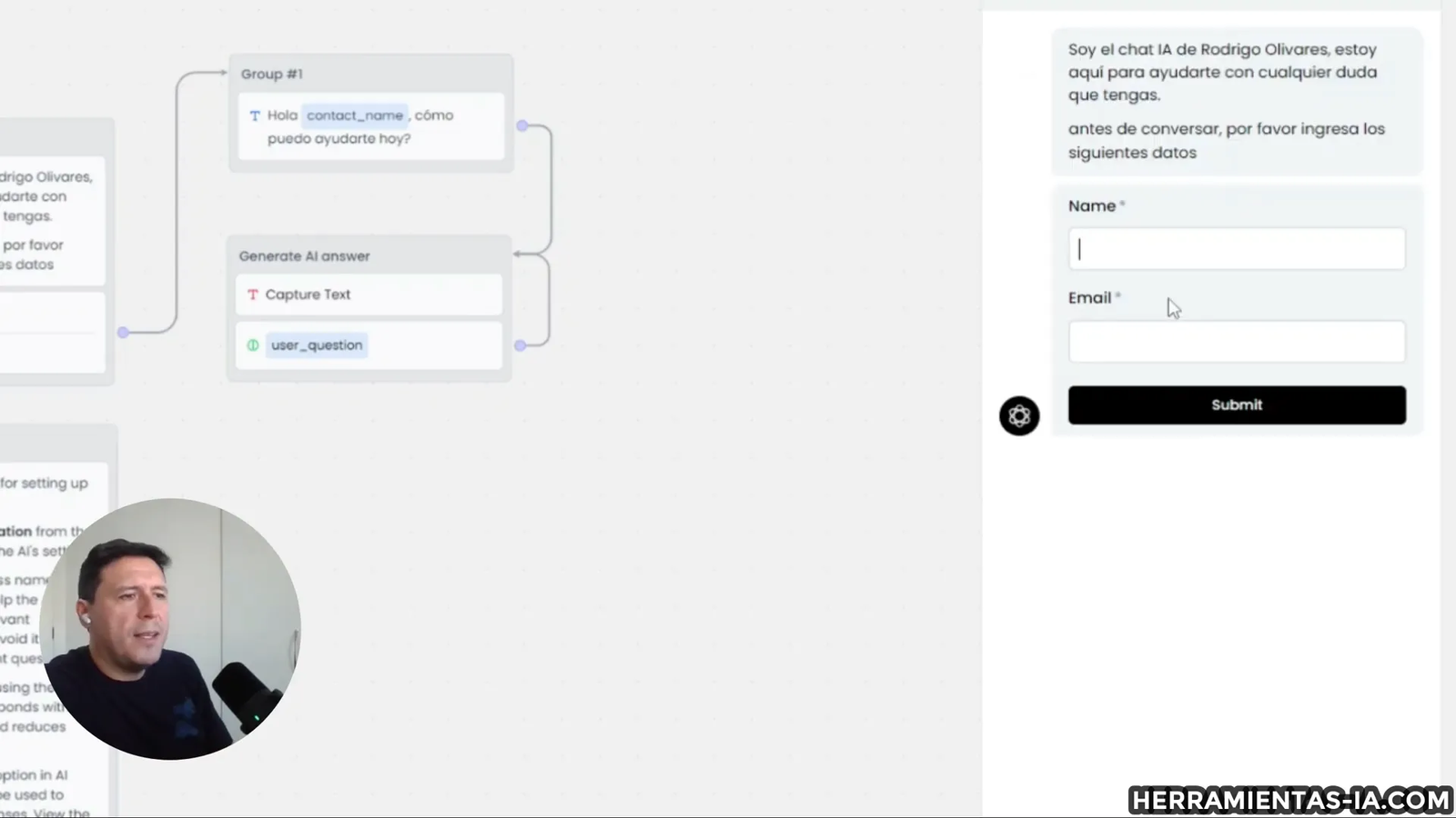 Prueba de interacción con el chatbot