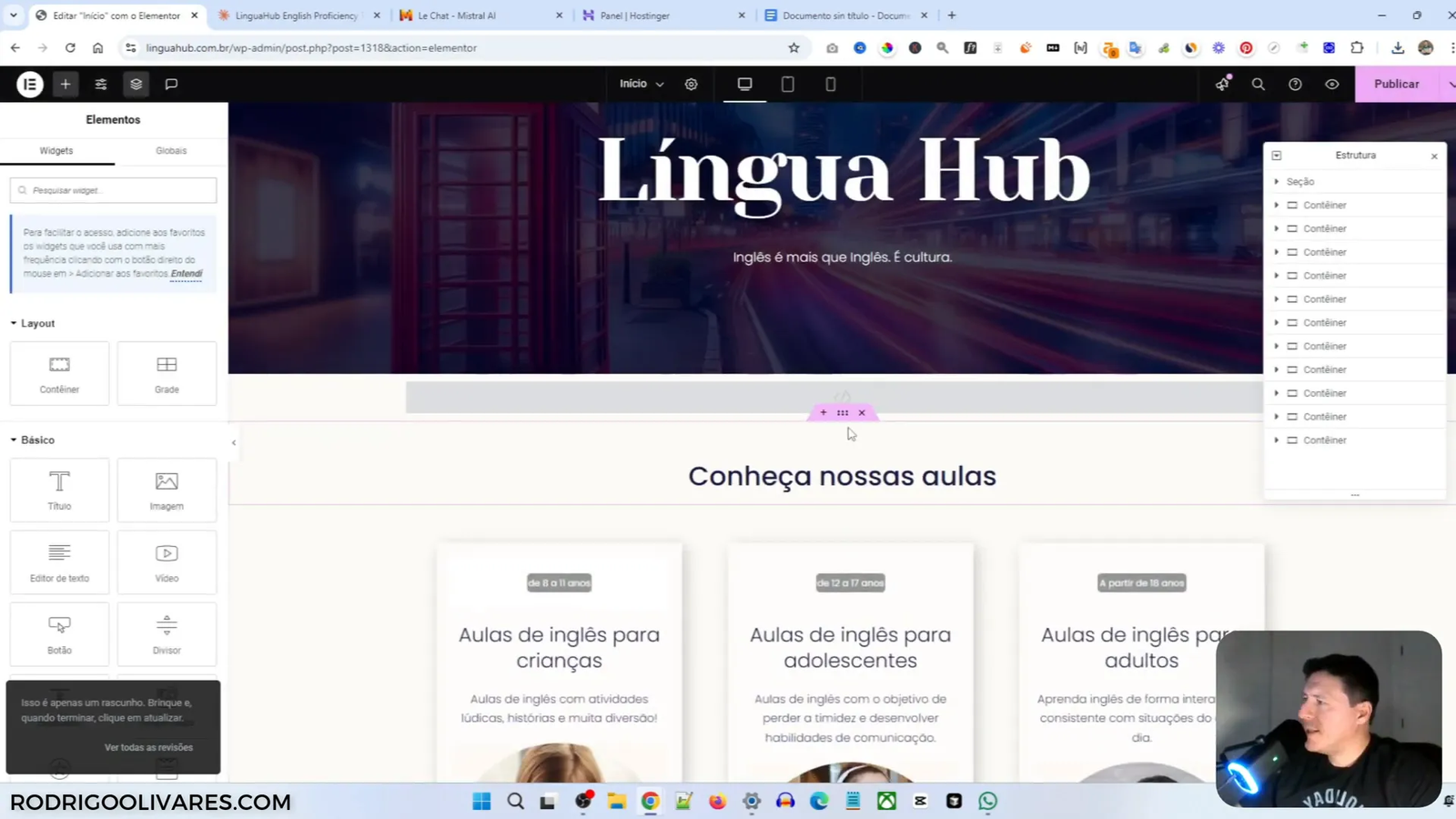 Edición del test en WordPress