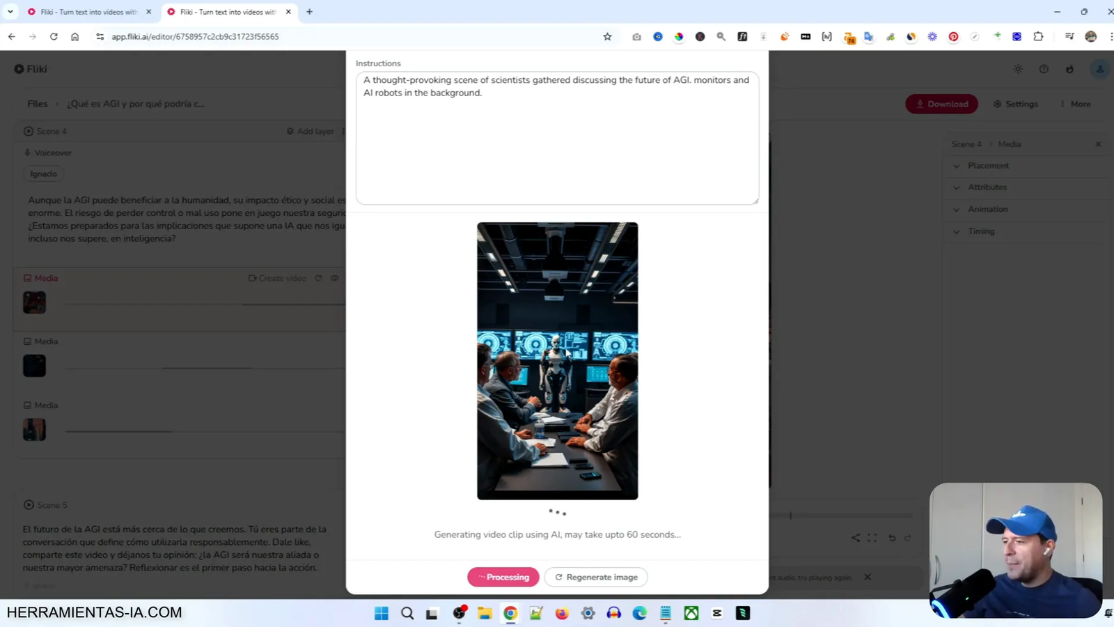 Cómo Crear Videos con IA usando Fliki en 2025 7 Generación de videoclip en Fliki