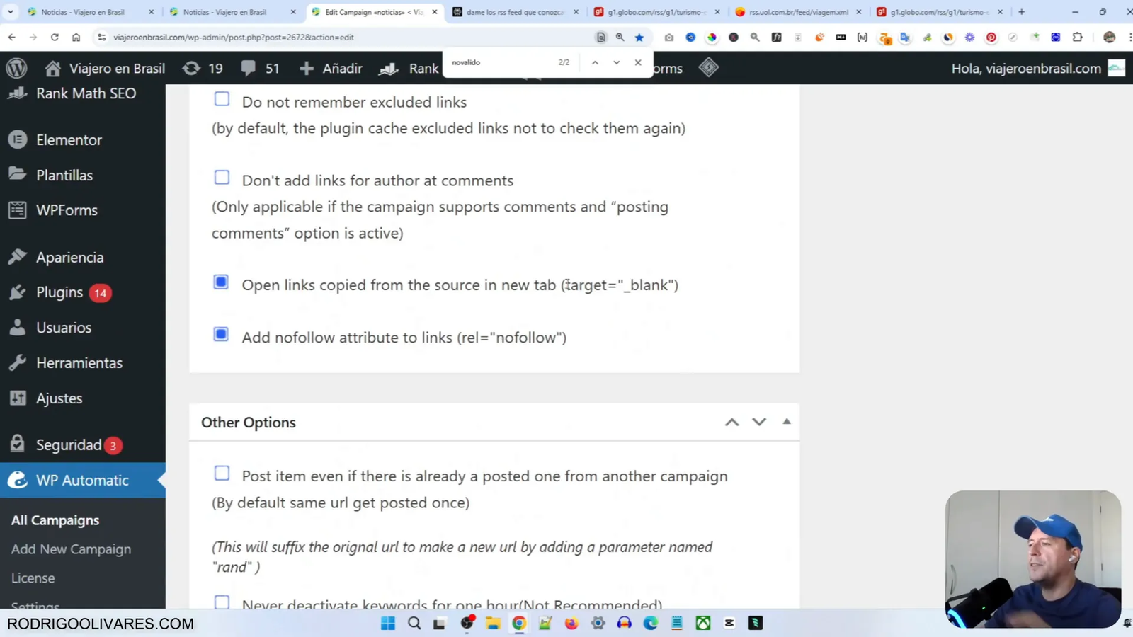 Configuración de actualizaciones del plugin