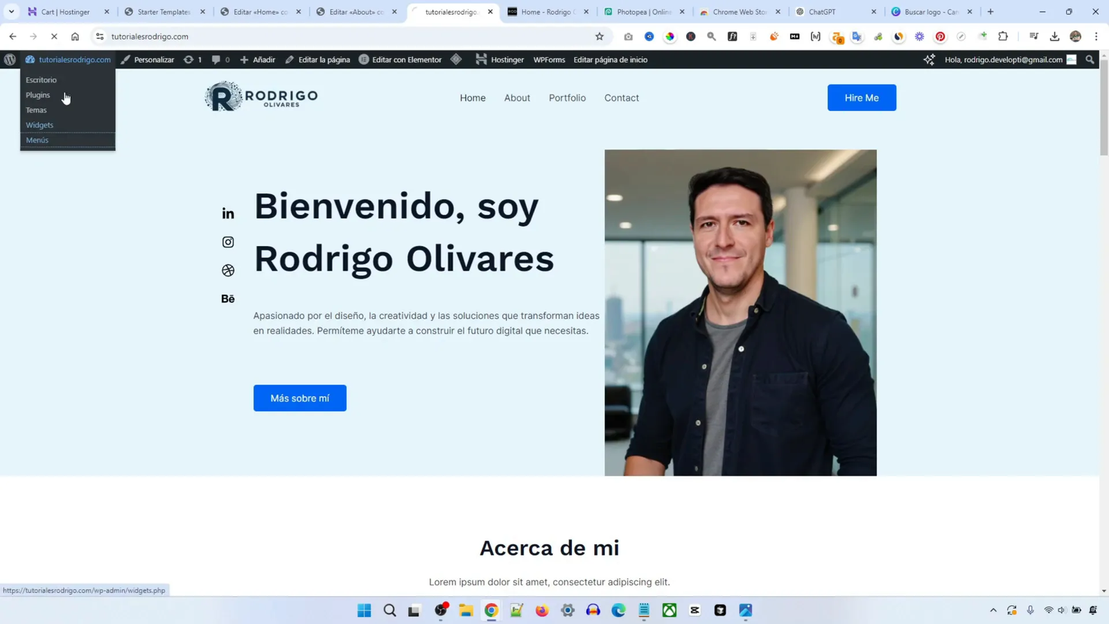 Crea tu Propia Web en 2025 con WordPress y Hostinger: Guía Completa para Principiantes 24 Configuración del menú en WordPress