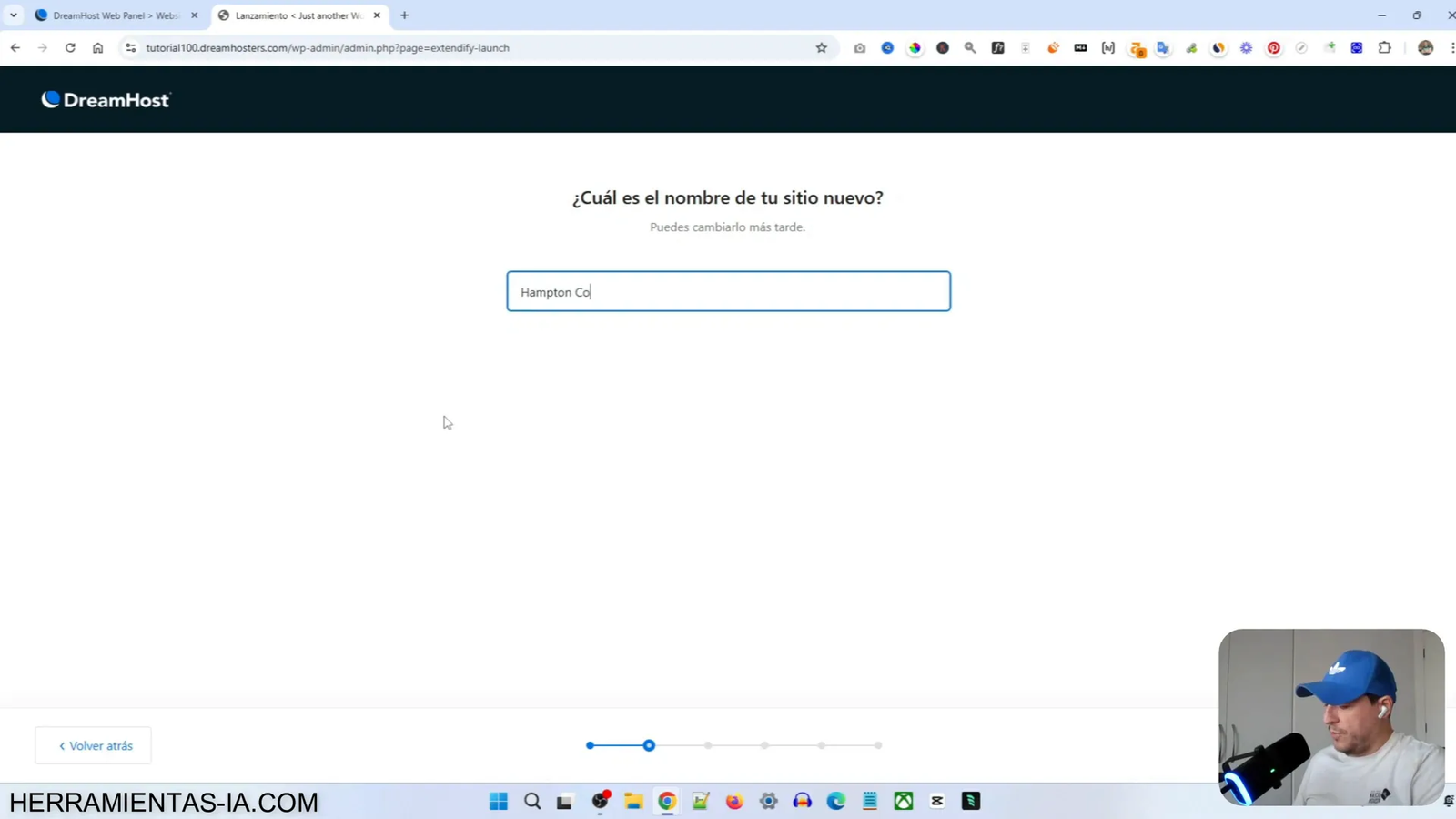 Ejemplo de estructura de una sola página