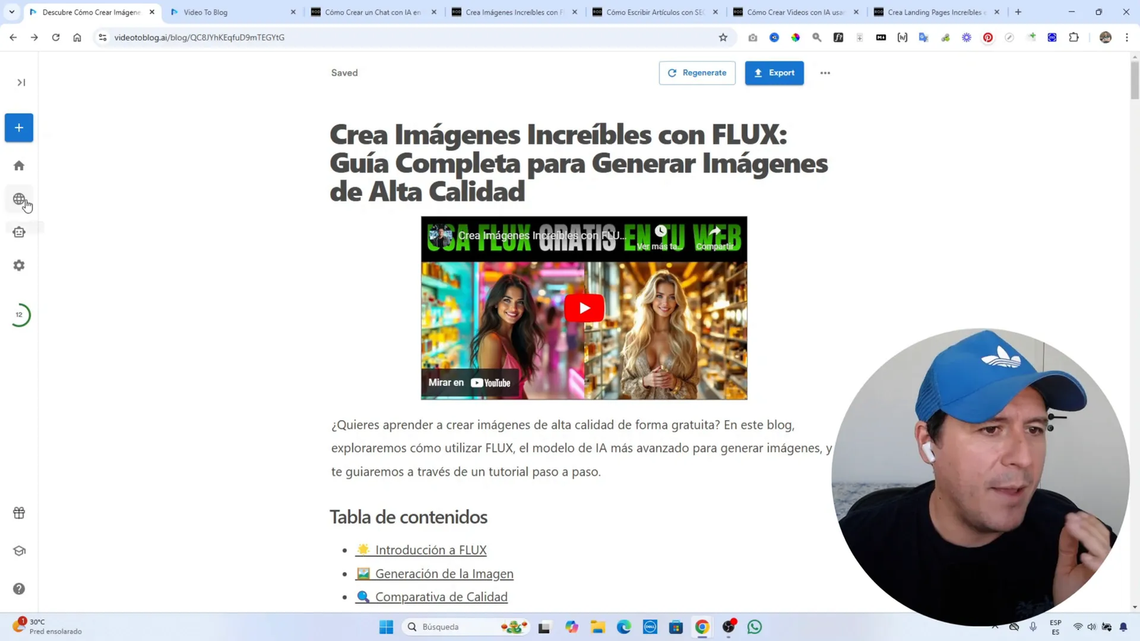 Ejemplo de resumen y recursos adicionales en el artículo