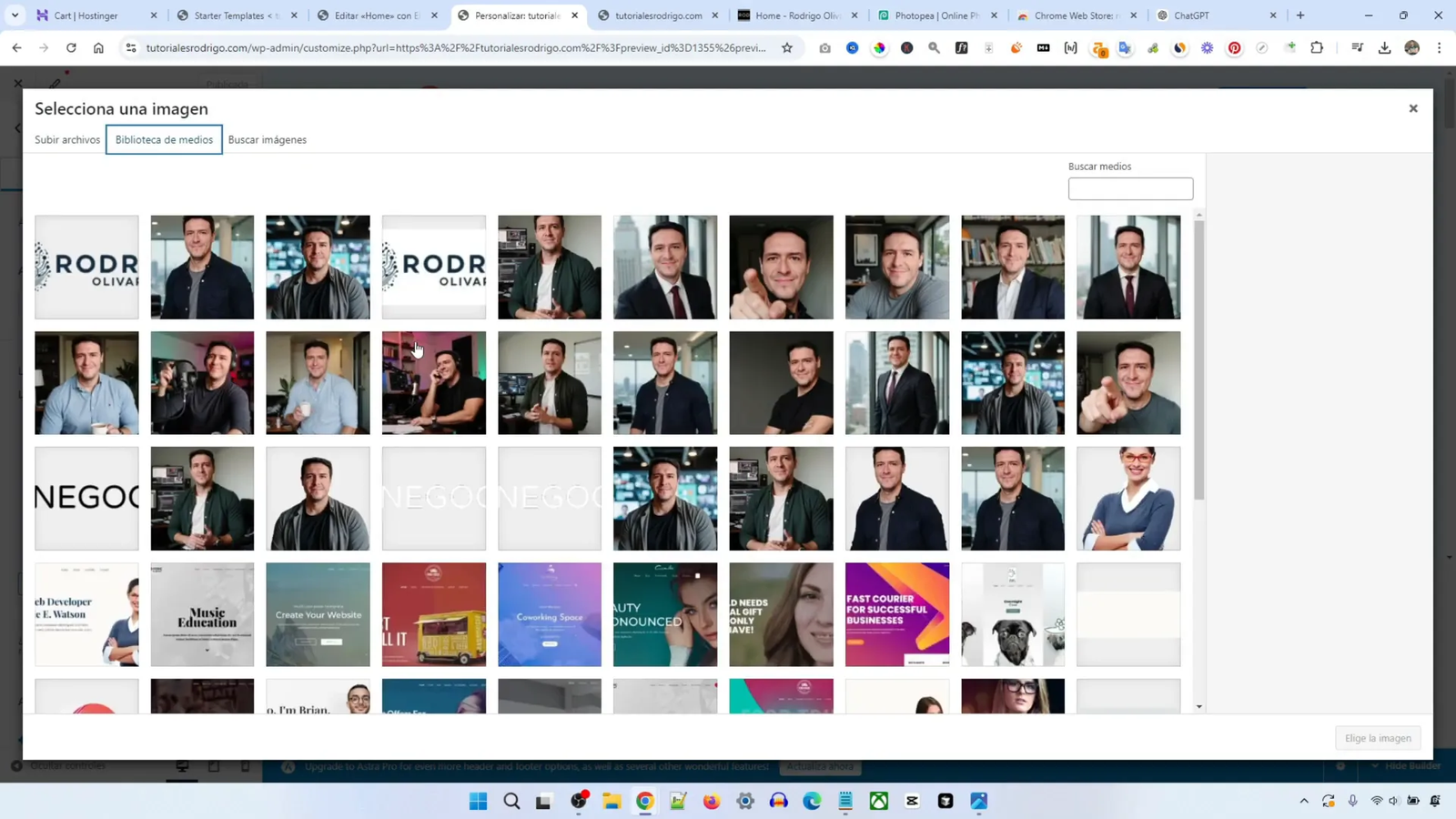 Crea tu Propia Web en 2025 con WordPress y Hostinger: Guía Completa para Principiantes 22 Cambiando el logo en WordPress