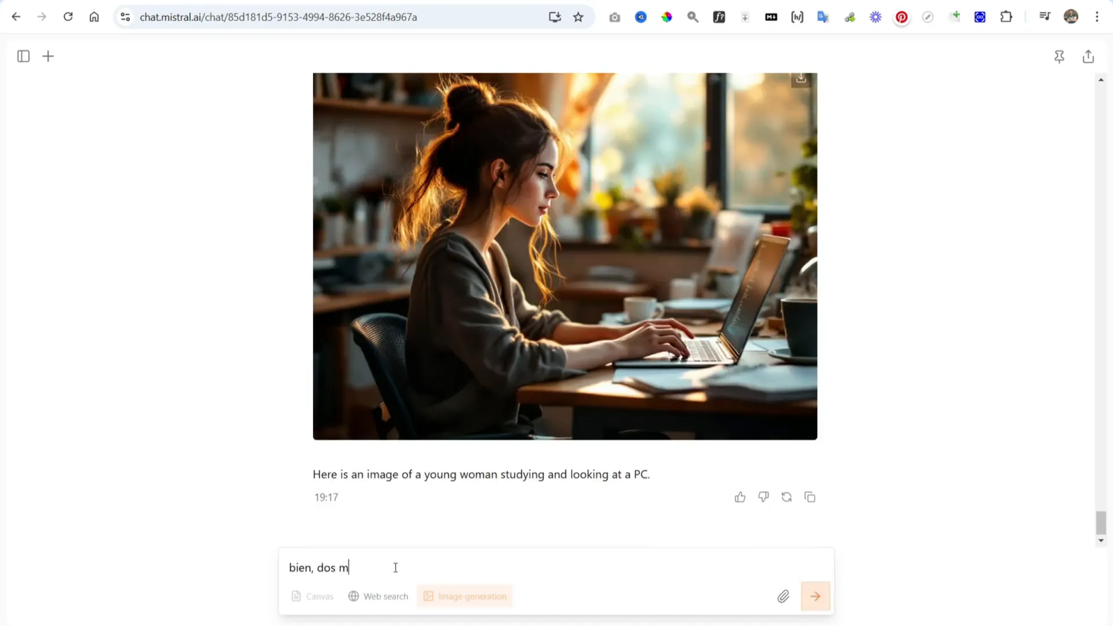 Crea Imágenes Increíbles con FLUX: Guía Completa para Generar Imágenes de Alta Calidad 9 Botón de descarga de imagen en FLUX
