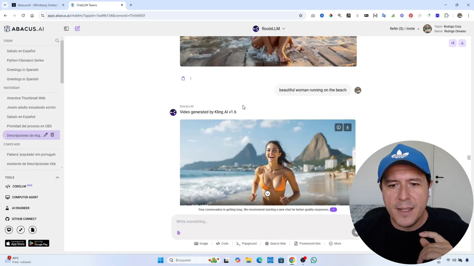 ChatLLM: La Plataforma Todo-en-Uno para la Inteligencia Artificial 10 Imagen de chica corriendo en Copacabana