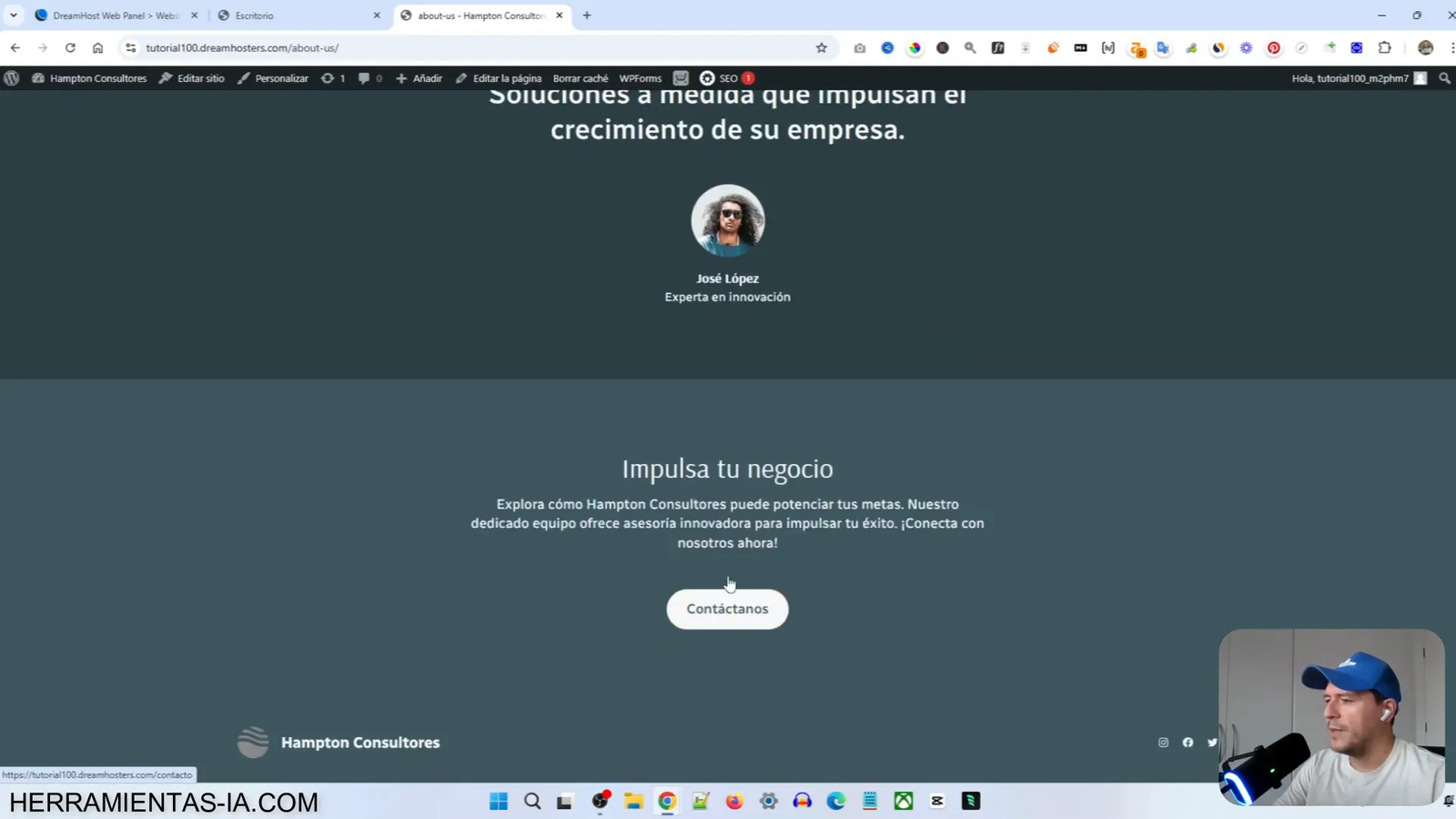 Crea tu Web WordPress Completa en Menos de 10 Minutos con esta IA 13 Revisando las páginas internas del sitio web