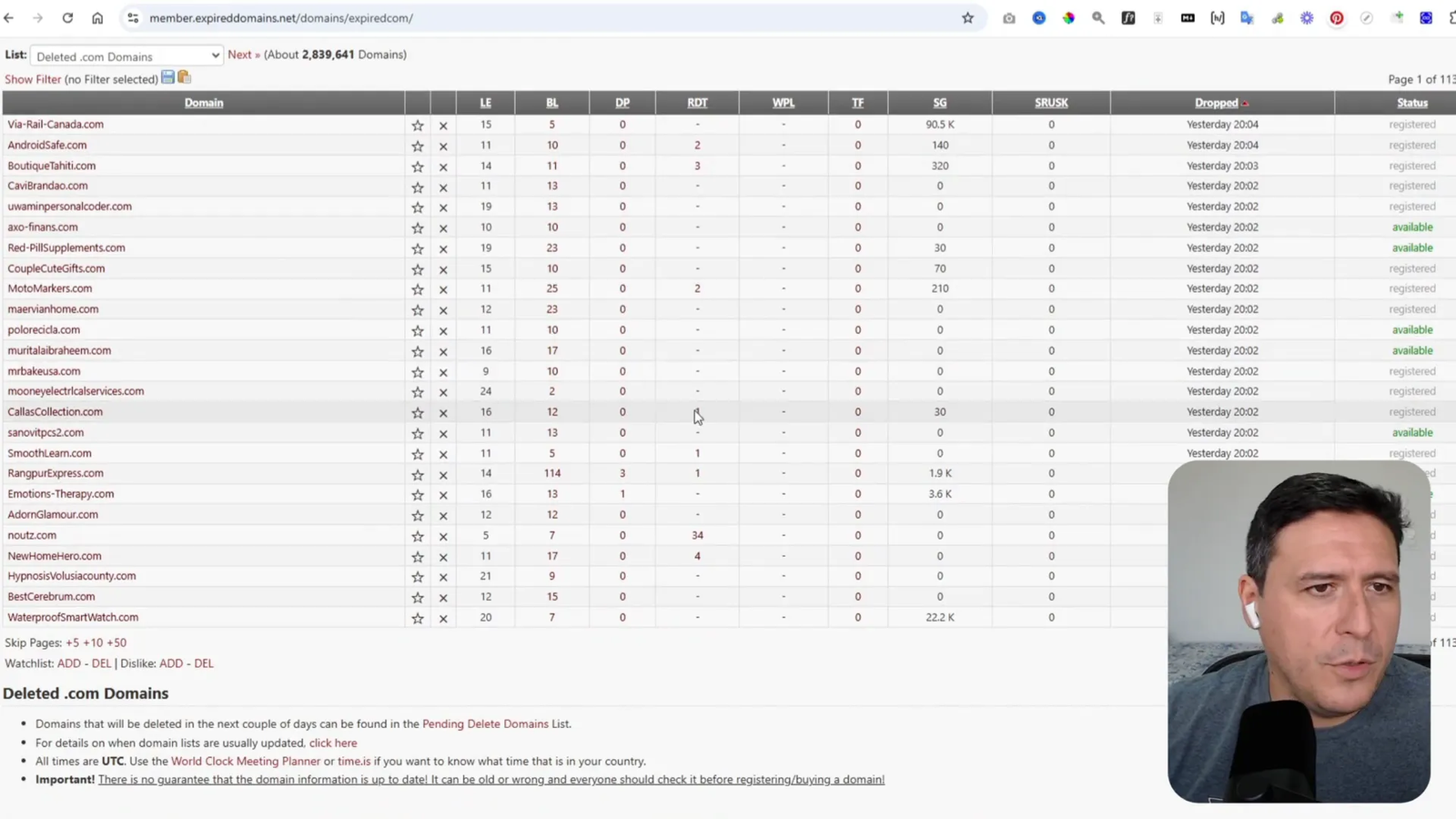 Experiencia con dominios expirados