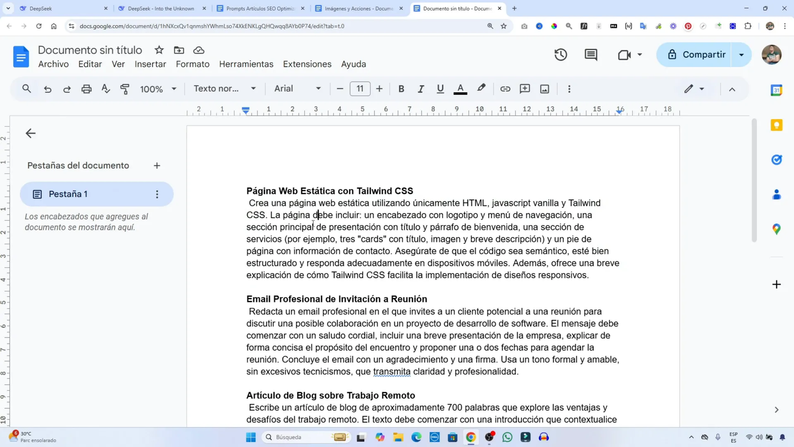 DeepSeek: La IA Gratuita que Rivaliza con ChatGPT 5 Creación de páginas web con DeepSeek