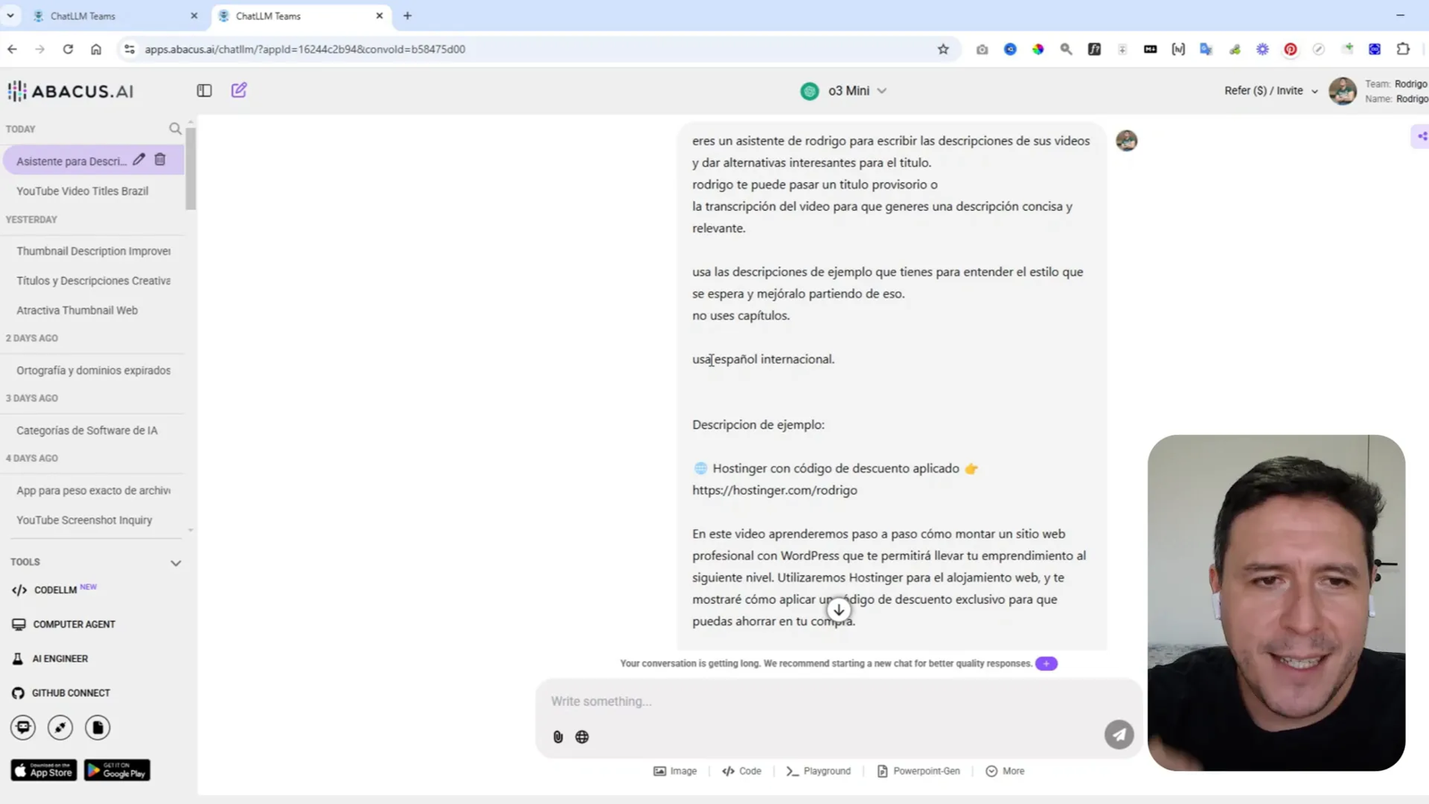 Crea un Chatbot de IA que Trabaja para Ti con ChatLLM 4 Entrenando el asistente con prompts específicos