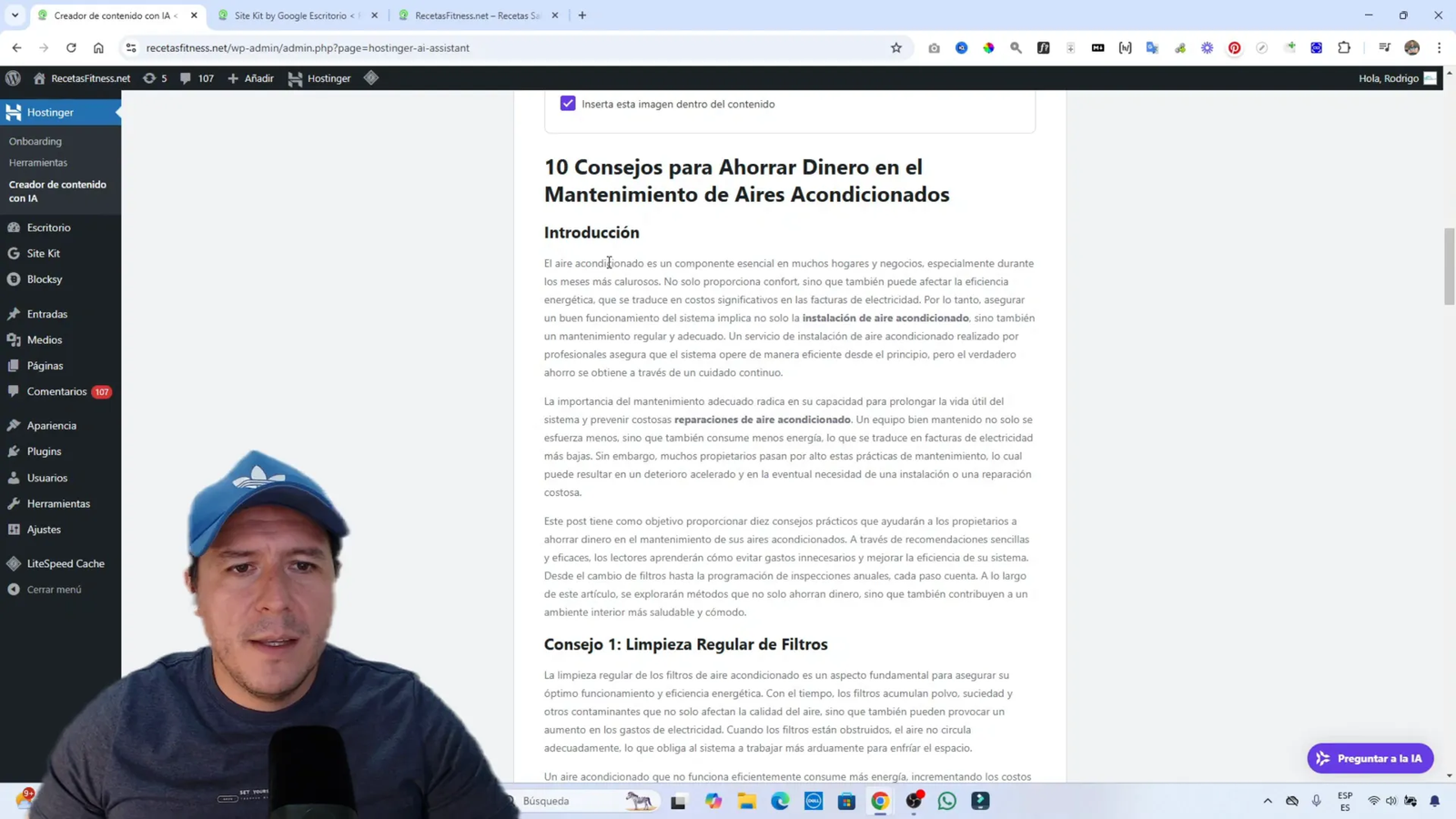 Revisión del contenido antes de publicar