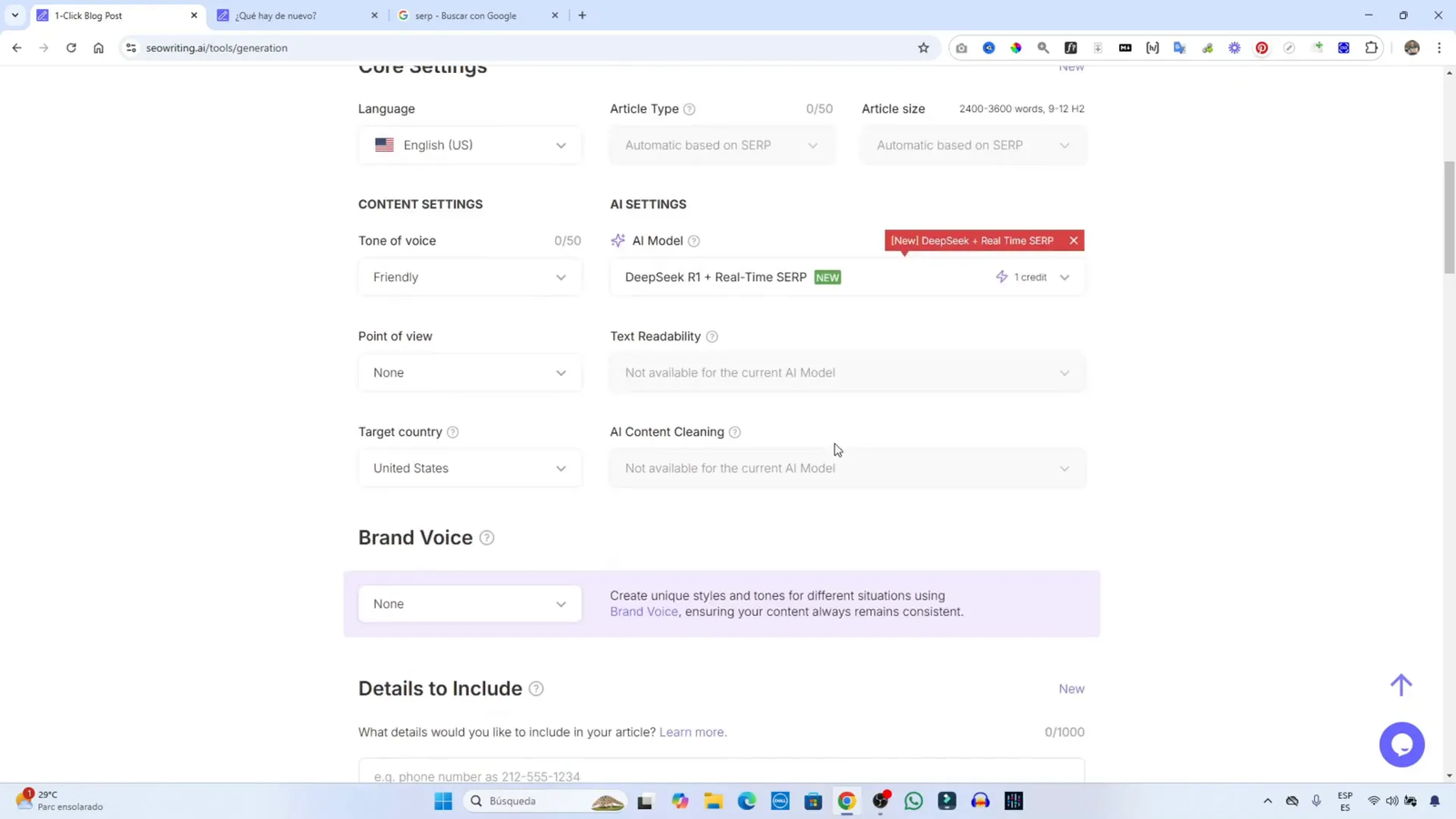 Tipos de artículo en SEO Griding