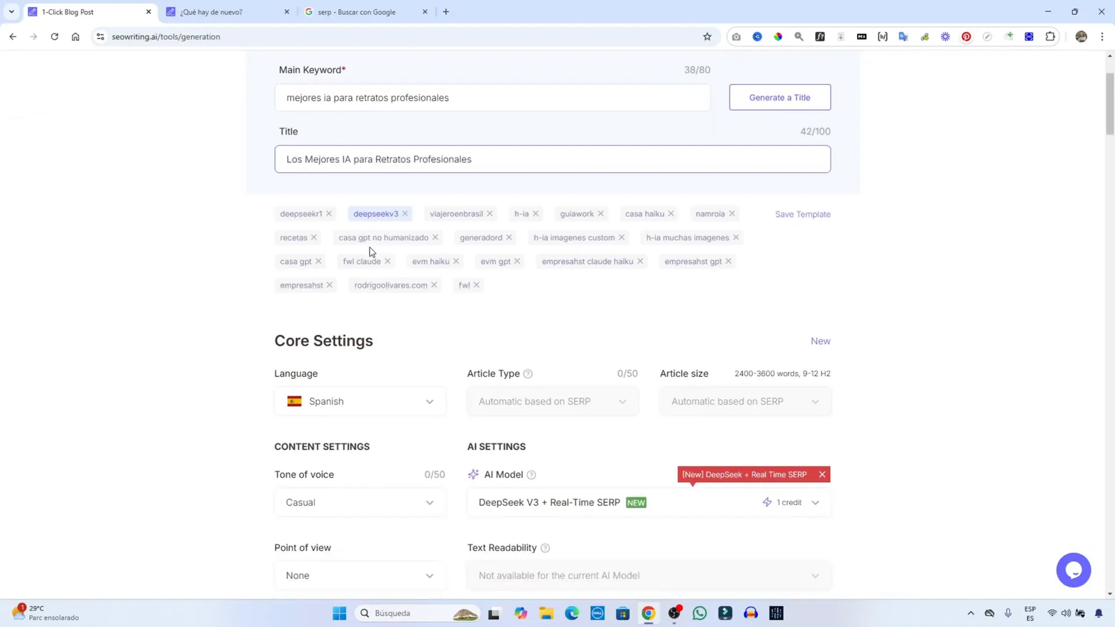 Importancia de la longitud del artículo