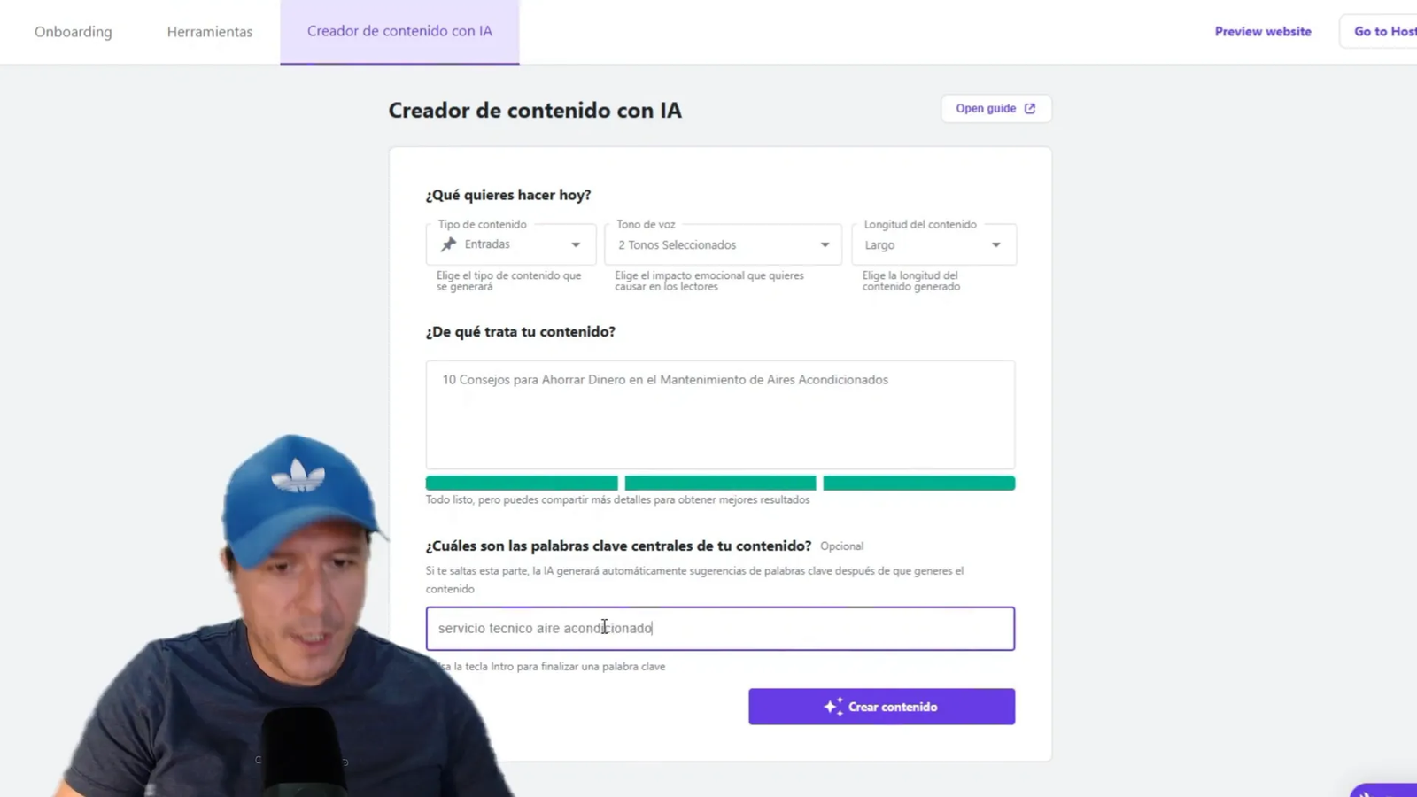 Palabras clave para optimización