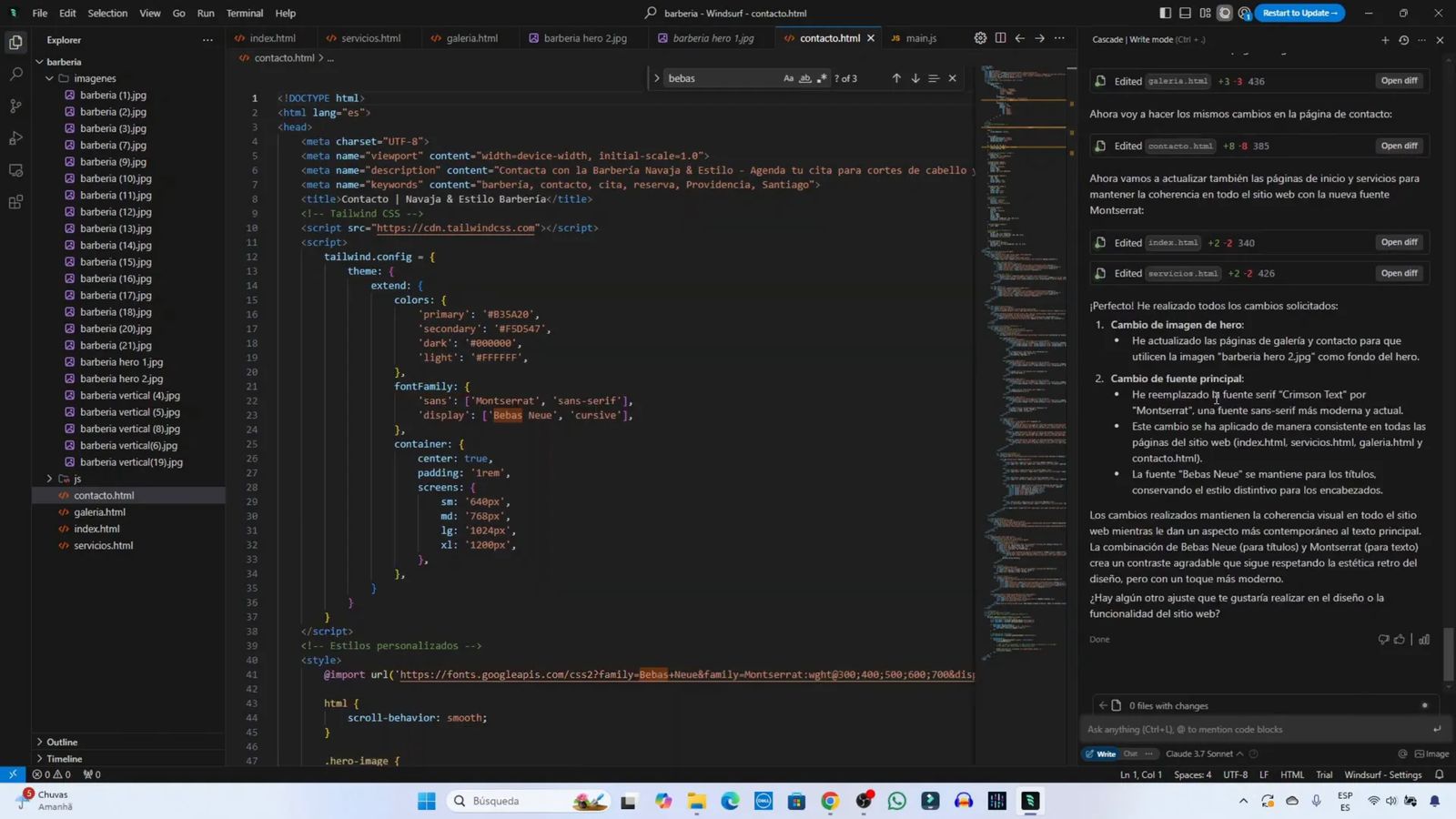 Copia mi Método: Crea Sitios Web Completos para Clientes o para Ti usando IA 14 Revisiones y ajustes
