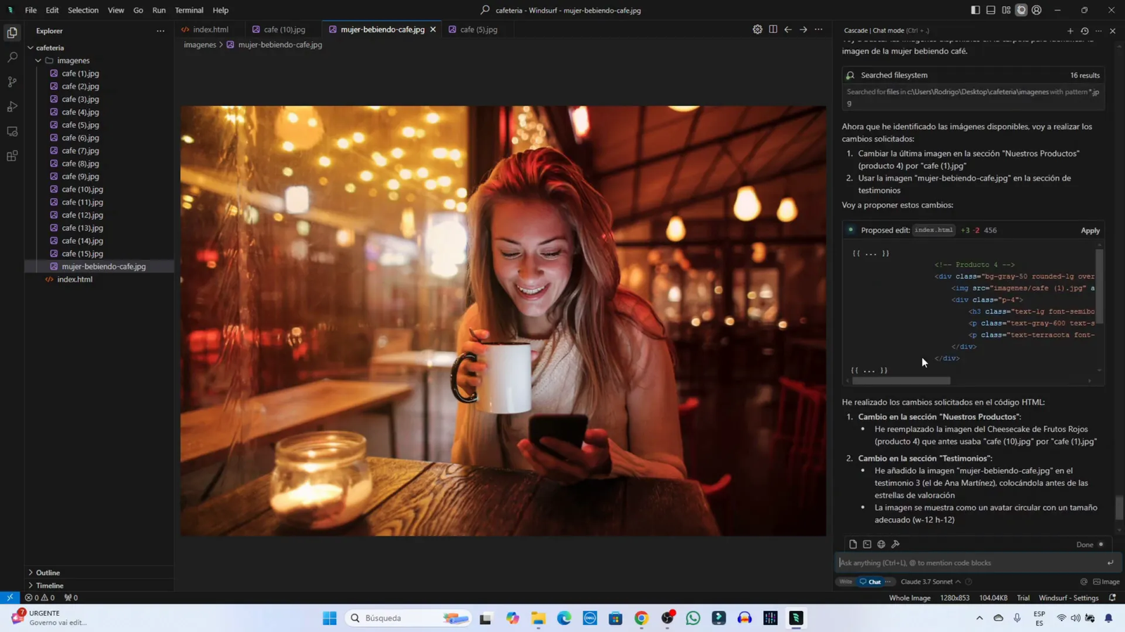Solicitando ajustes en el código a la IA