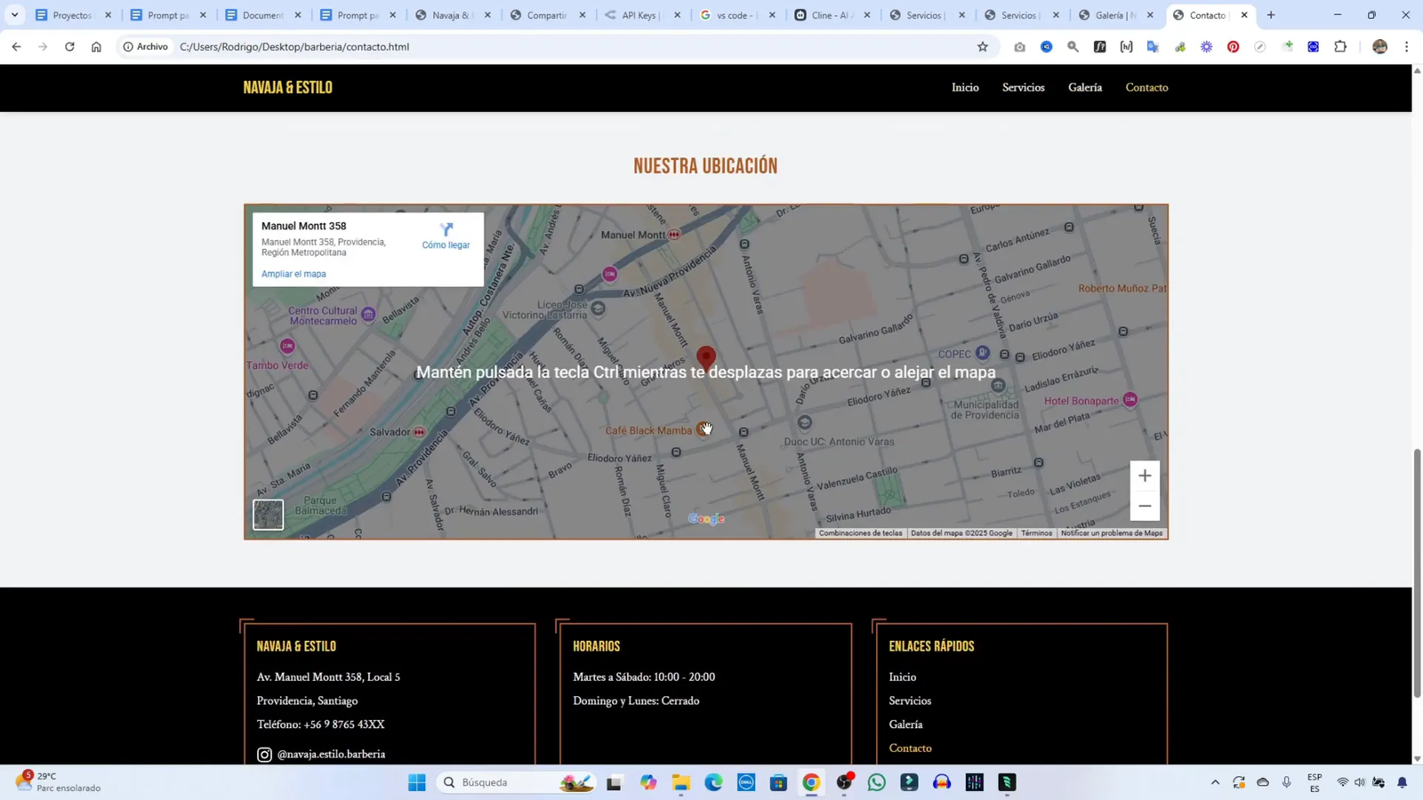 Copia mi Método: Crea Sitios Web Completos para Clientes o para Ti usando IA 12 Página de contacto