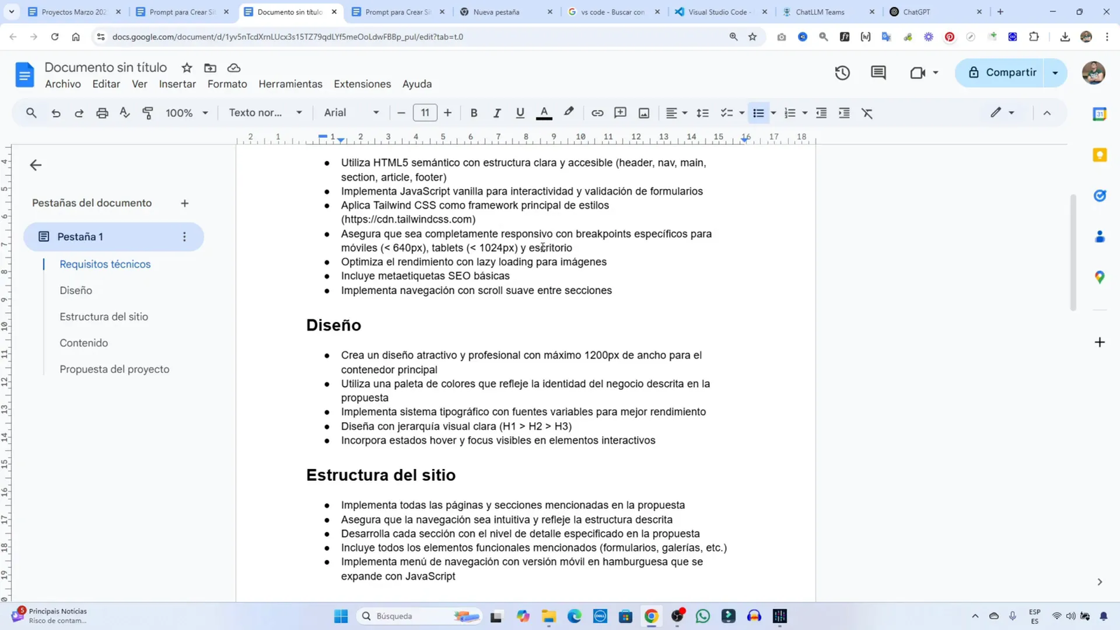 Estructura de un prompt para IA