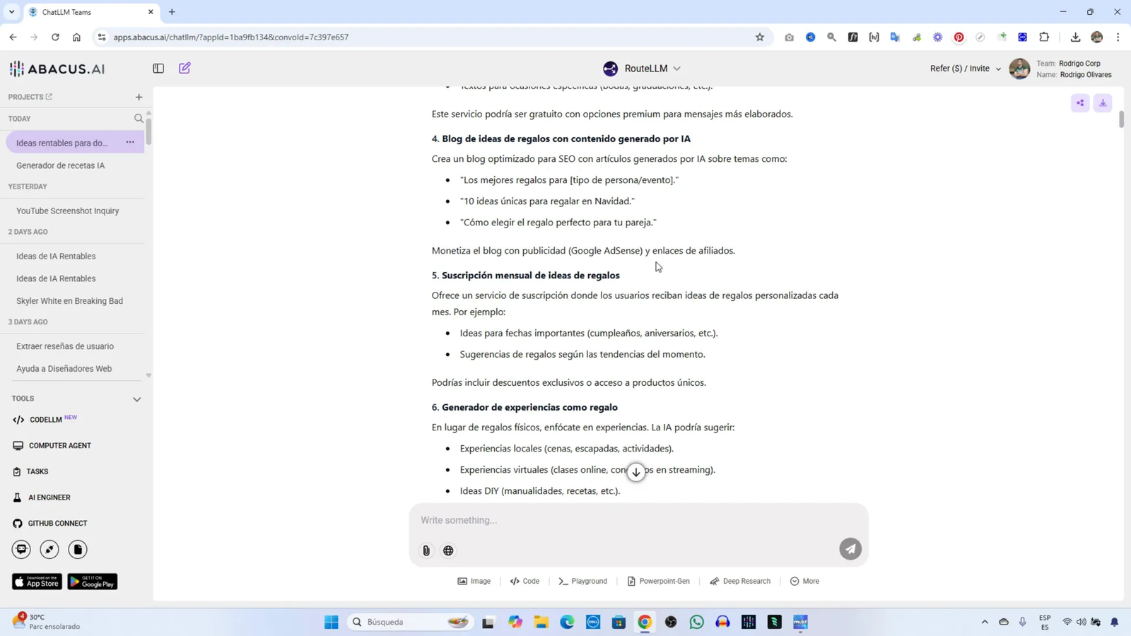 Estructura del formulario interactivo