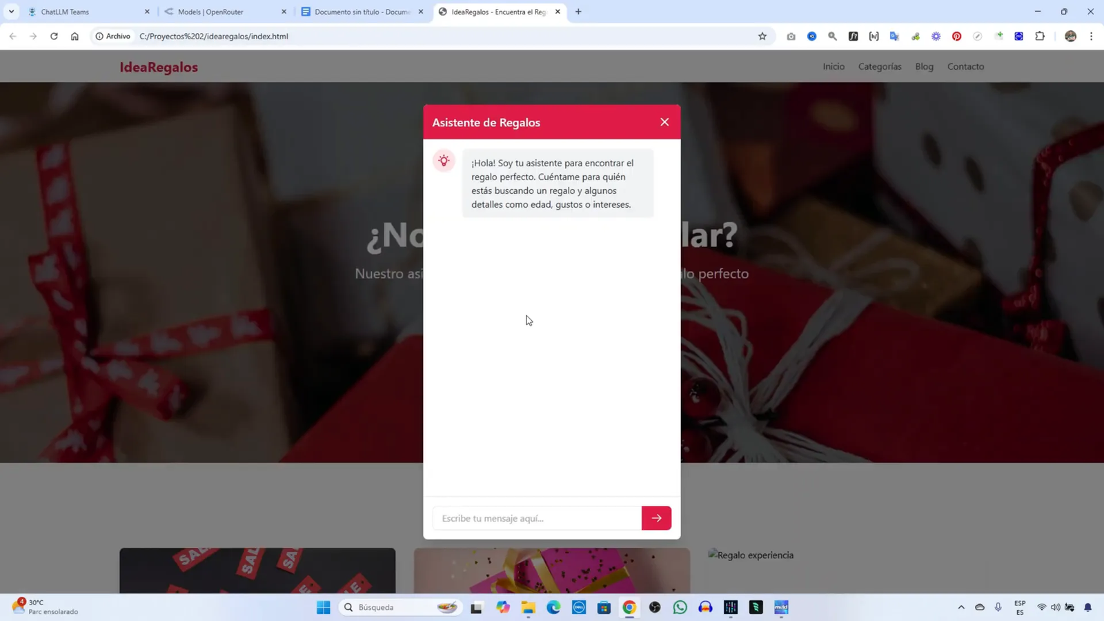 Revisión de la interfaz de chat