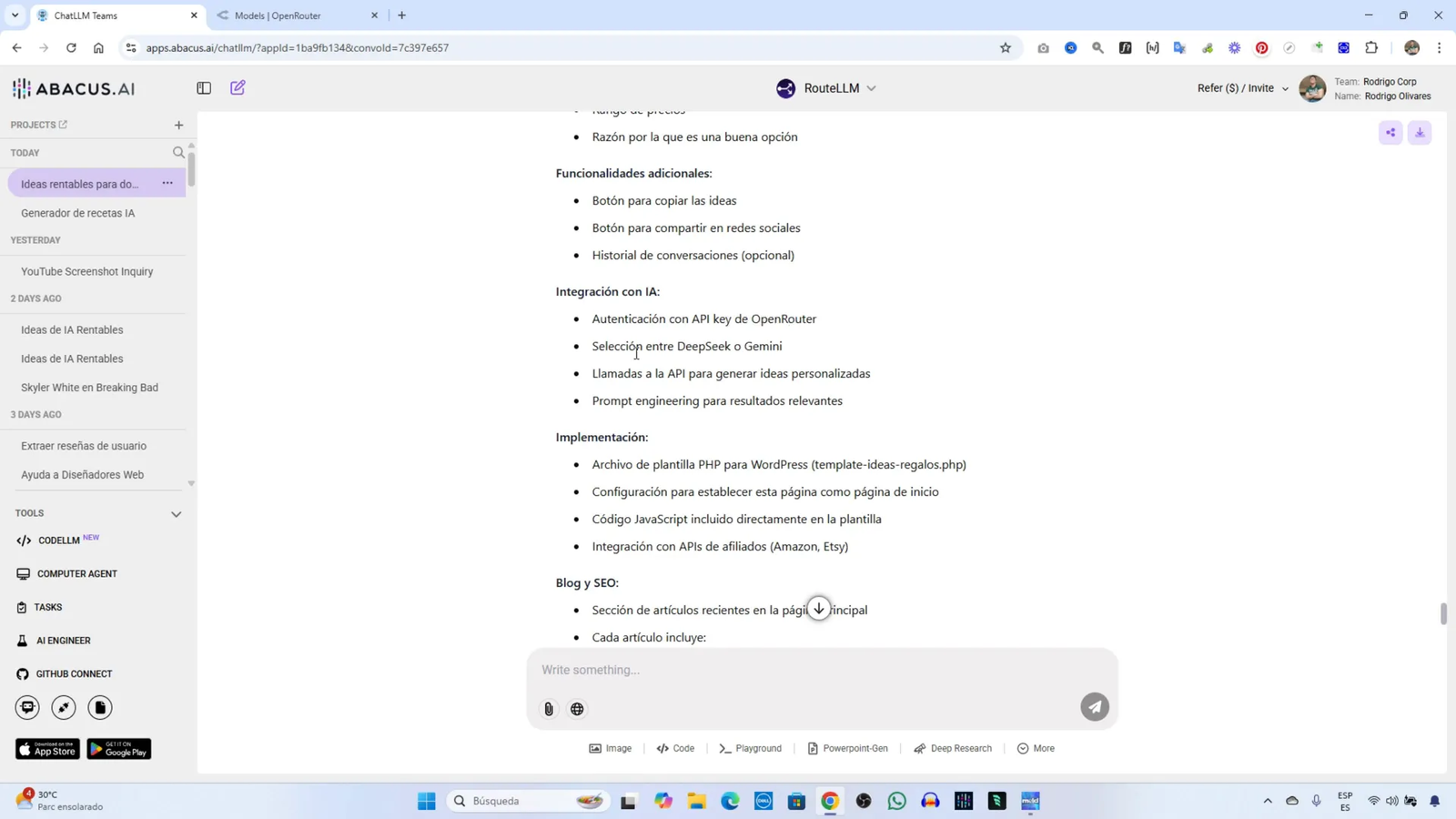 Integración de IA y API
