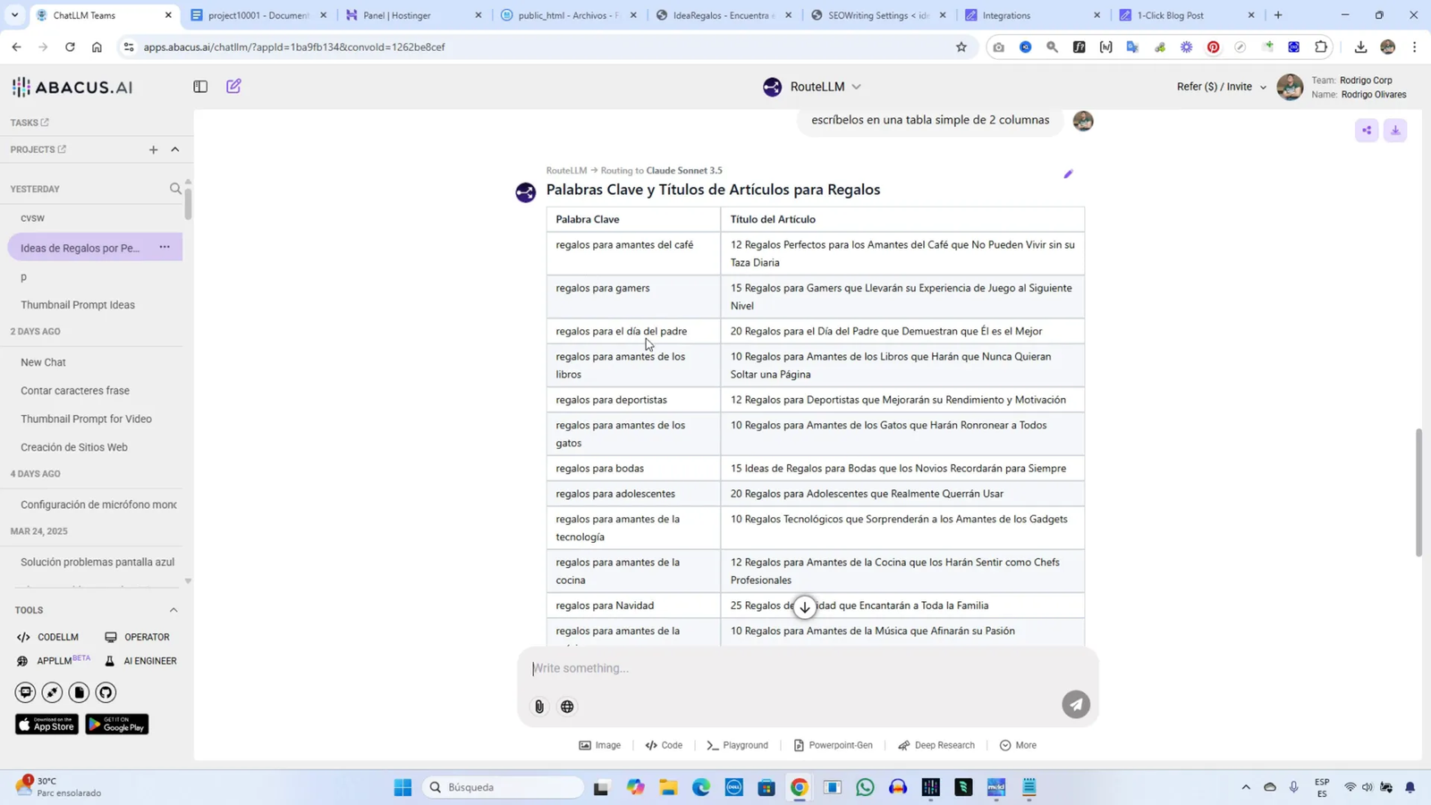 Creando una Web Nicho Rentable con IA desde 0 - Parte 3 14 Tabla de palabras clave y títulos
