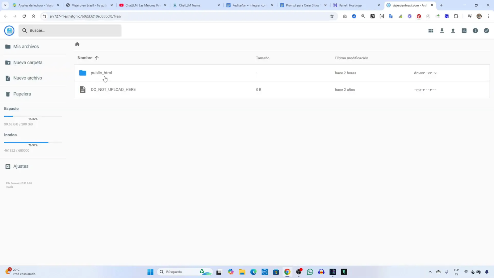 Accediendo al servidor en Costenger