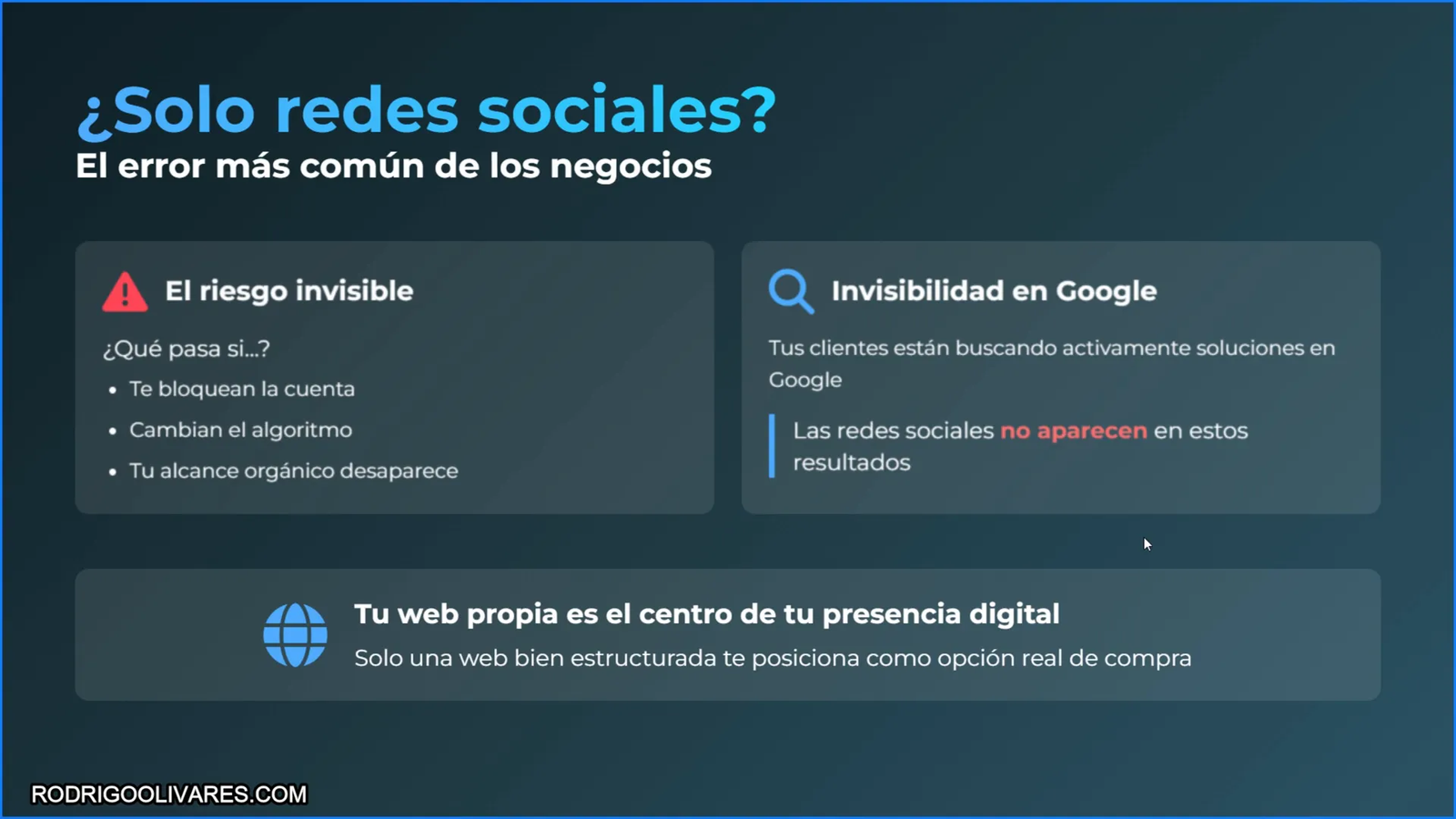 Por qué tu negocio necesita una web… y no basta con solo redes sociales
