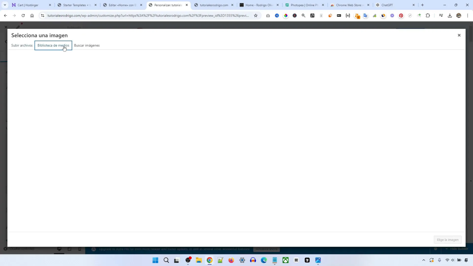Cambiar logo en personalizador de WordPress