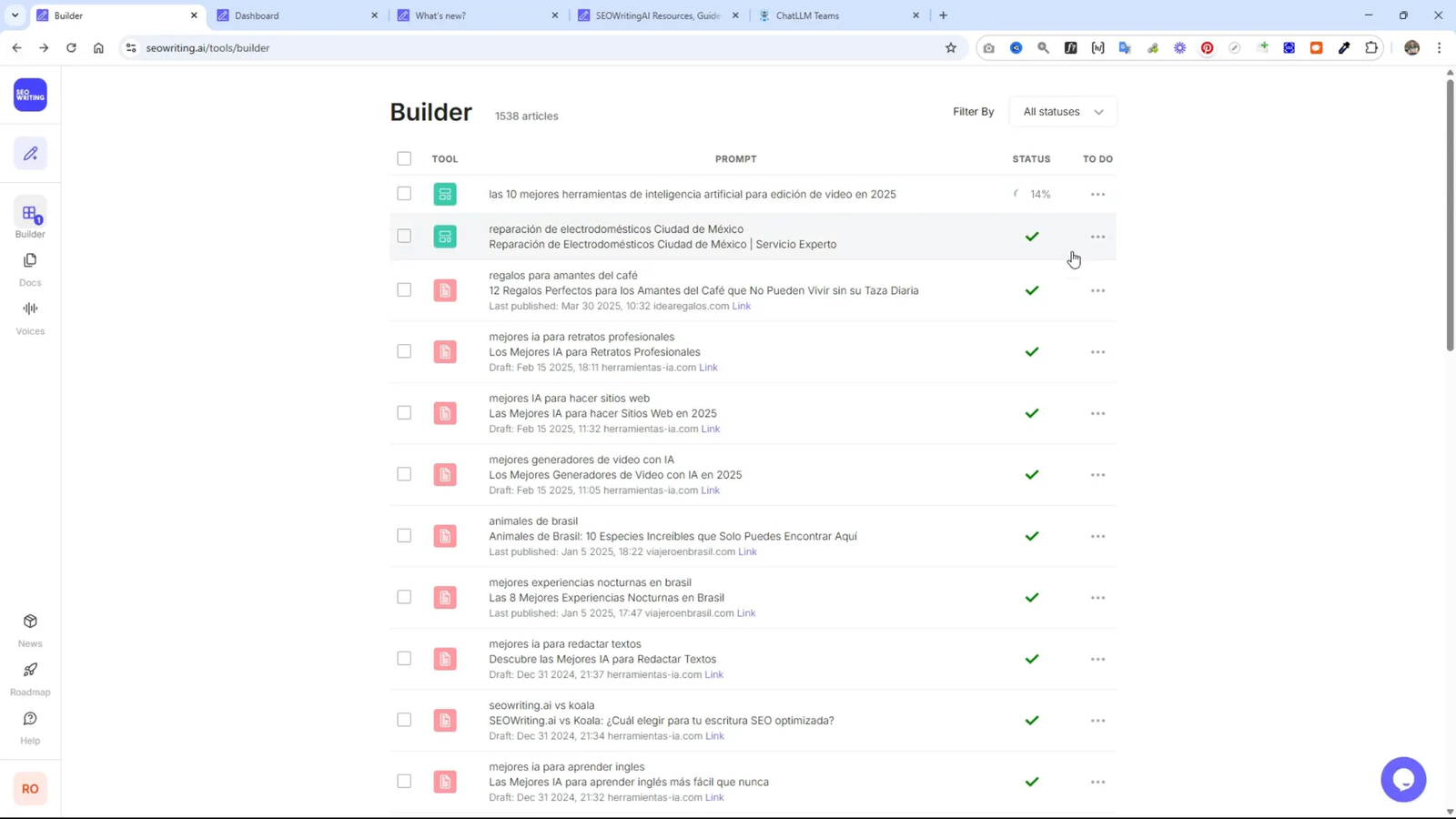 Crea Increíbles Páginas Web con este Agente IA para SEO 7 Proceso de publicación de la página