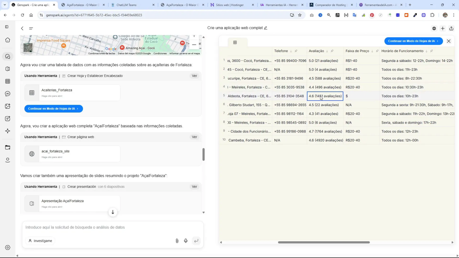 Planilla de datos recopilados con IA para el directorio