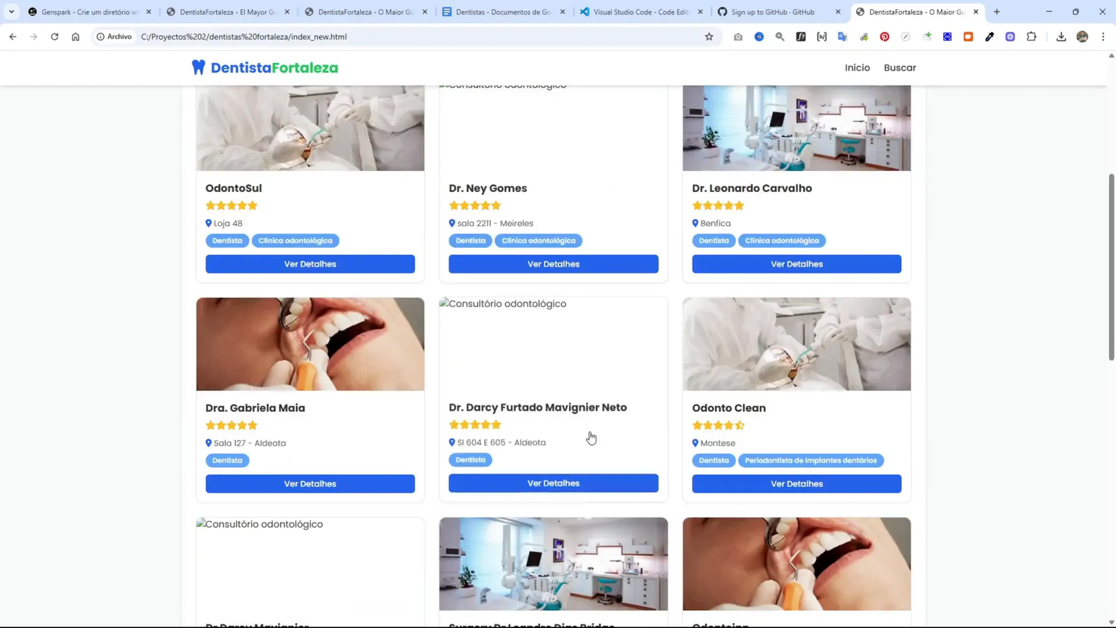 Así Creo Directorios Web con IA (Más Rentables que una Web Nicho) - Copia Mi Método 8 Directorio funcionando con 21 dentistas listados correctamente